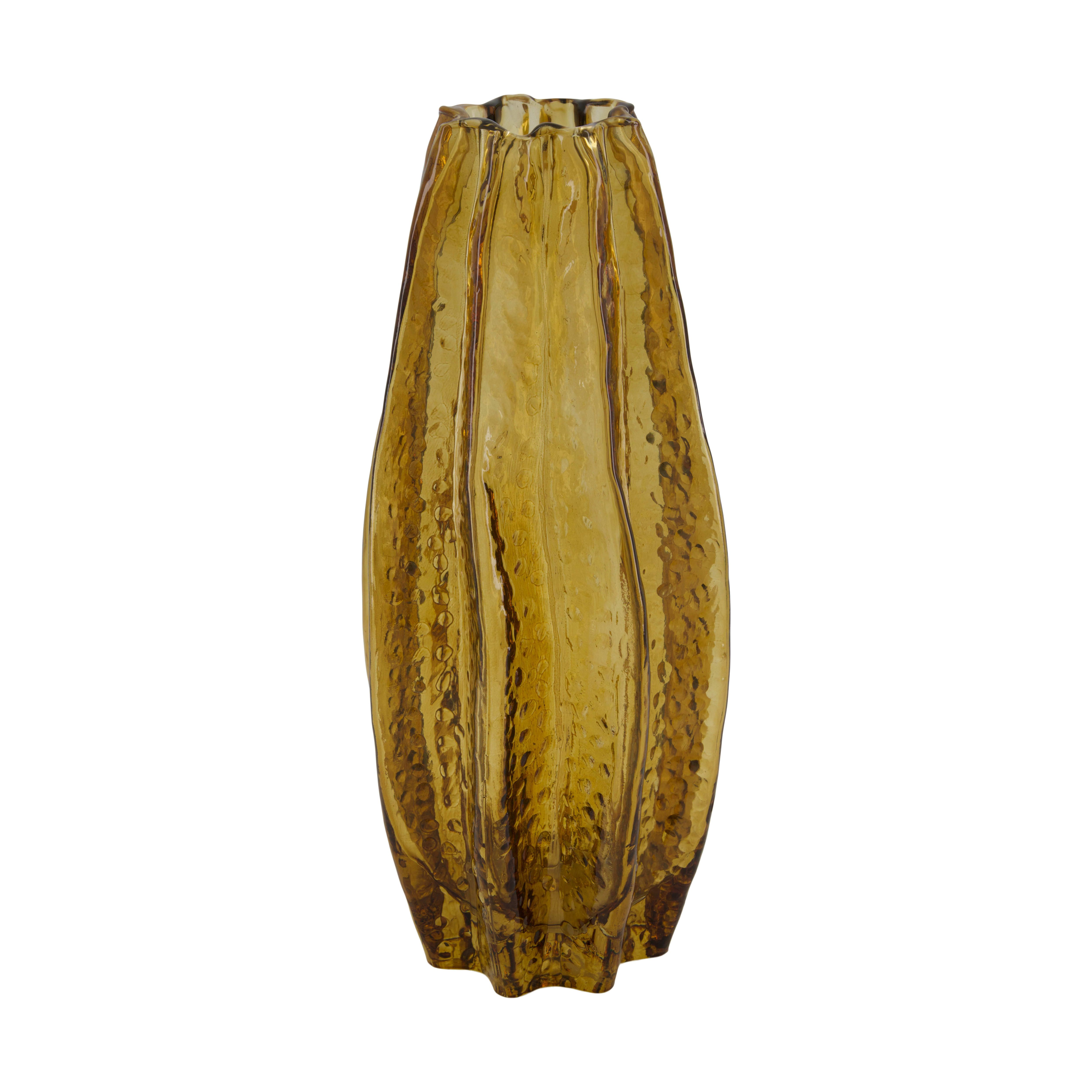 Vase Glas, Bernstein Decofinder / Grösse: 14 x cm