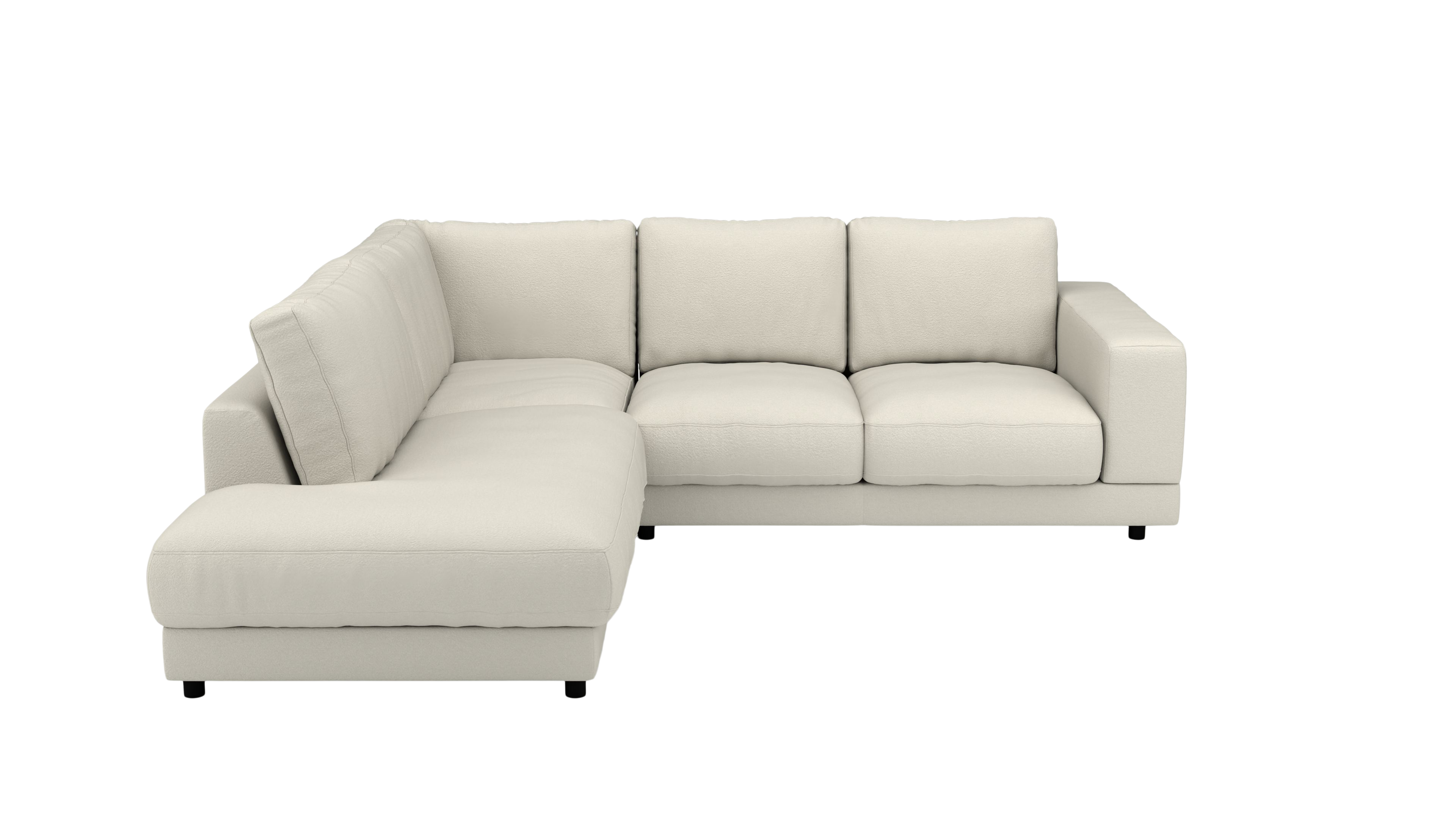 Ecksofa links Jupiter UrbanDesign / Farbe: Weiss / Bezugsmaterial: Stoff