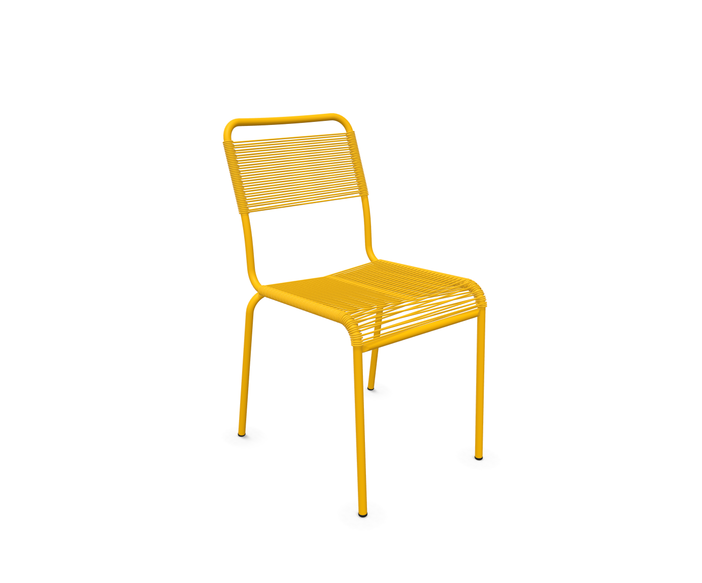 Spaghetti-Stuhl Rigi von Schaffner / Farbe: Gelb / Grösse: 49 x 61 cm