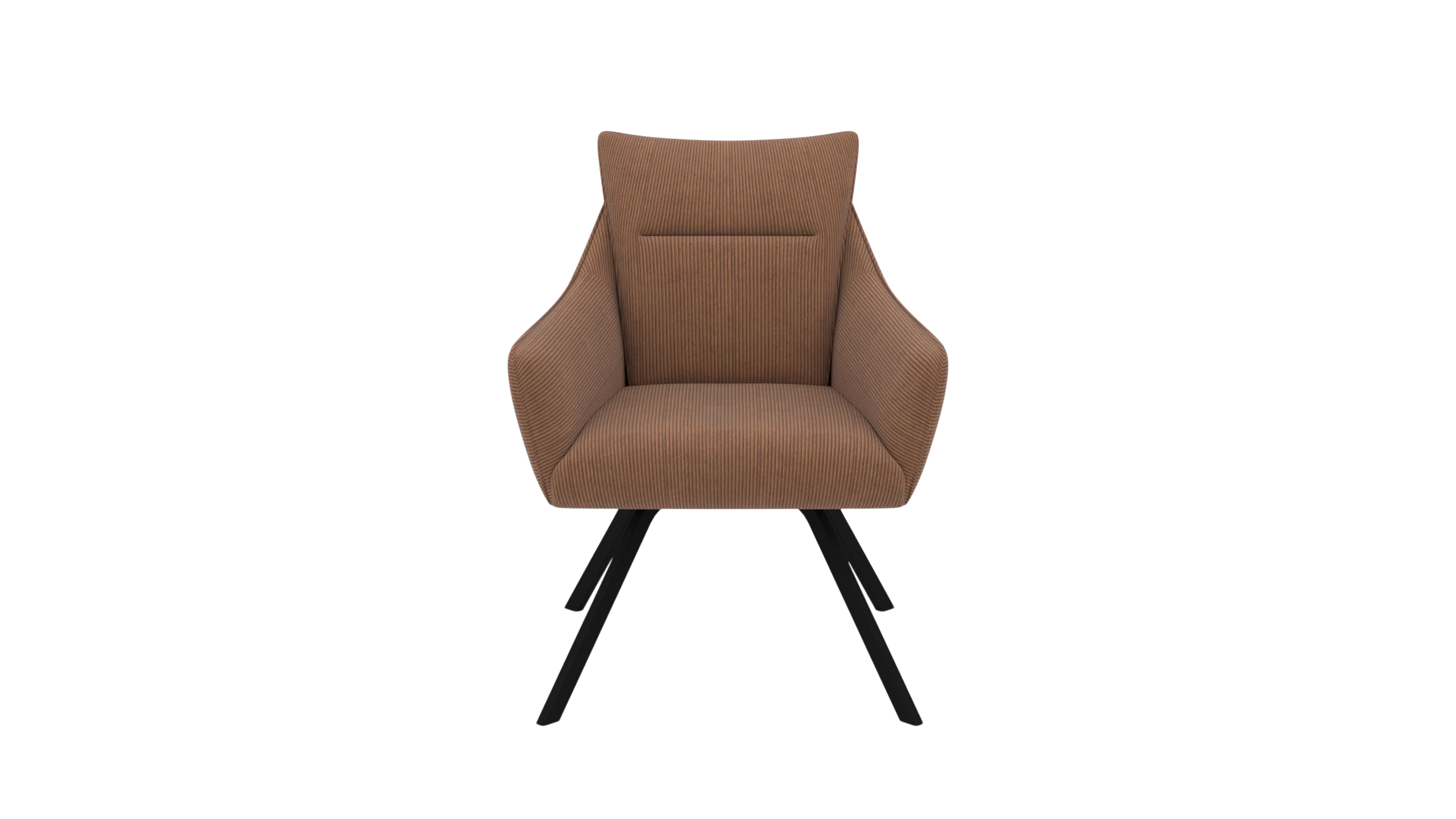 Stuhl Pegasus b - UrbanDesign / Farbe: Cognac / Bezugsmaterial: Stoff