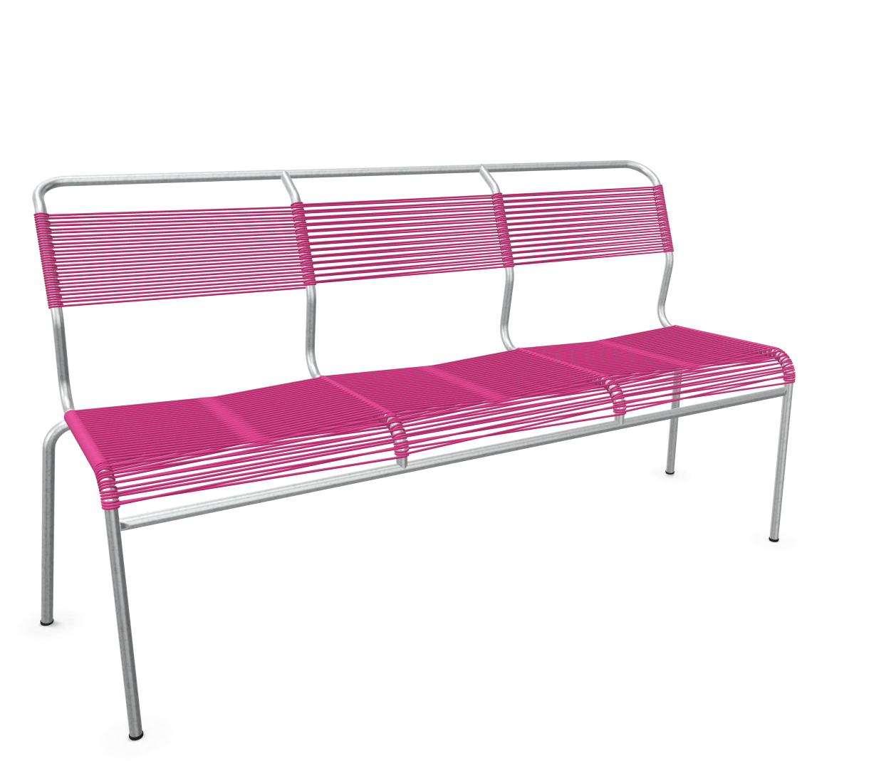 Schaffner Spaghetti-3er-Bank Säntis Feuerverzinkt Rosa | Schubiger Möbel