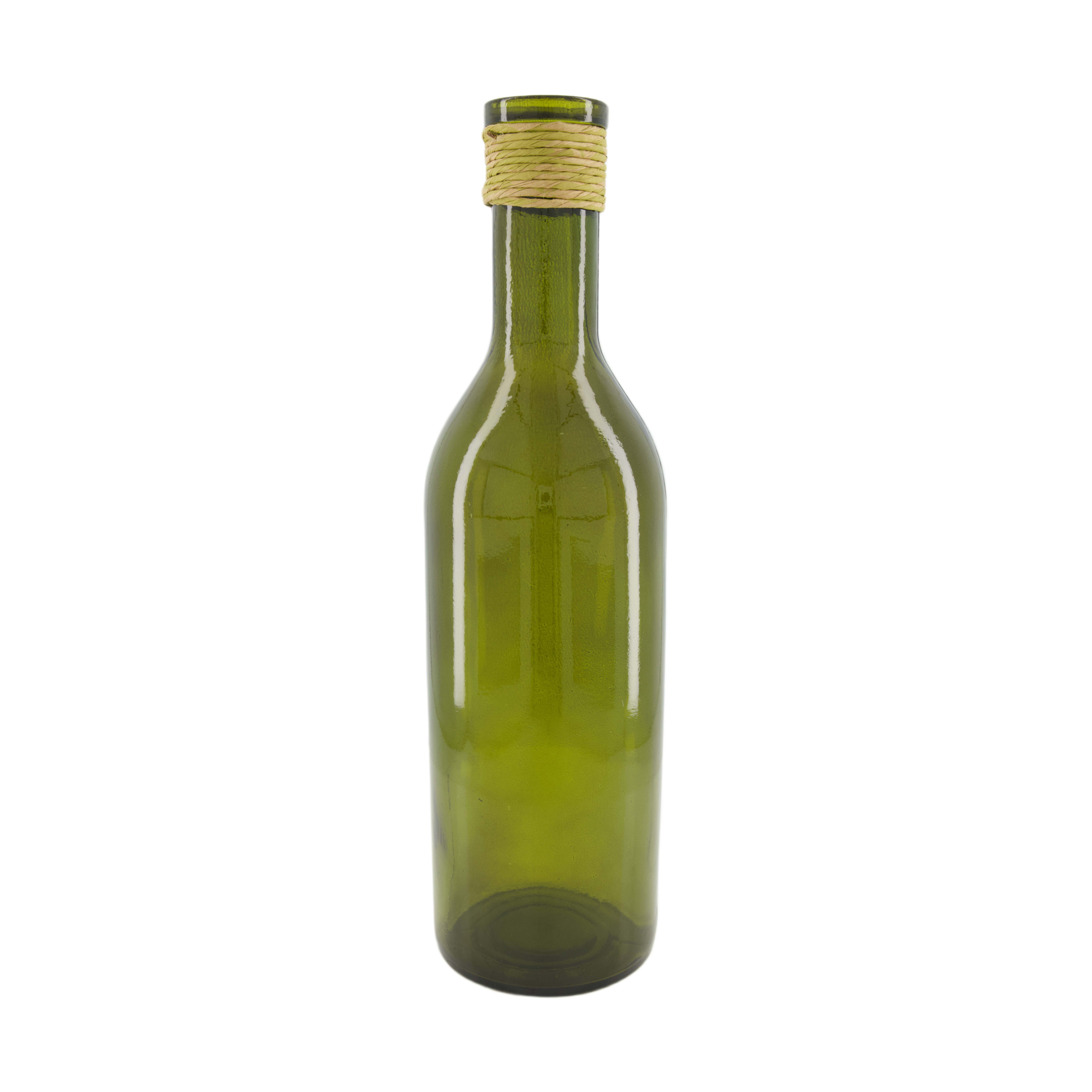 Decofinder Vase Flasche Glas, Olivgrün H: 50 cm  | Schubiger Möbel