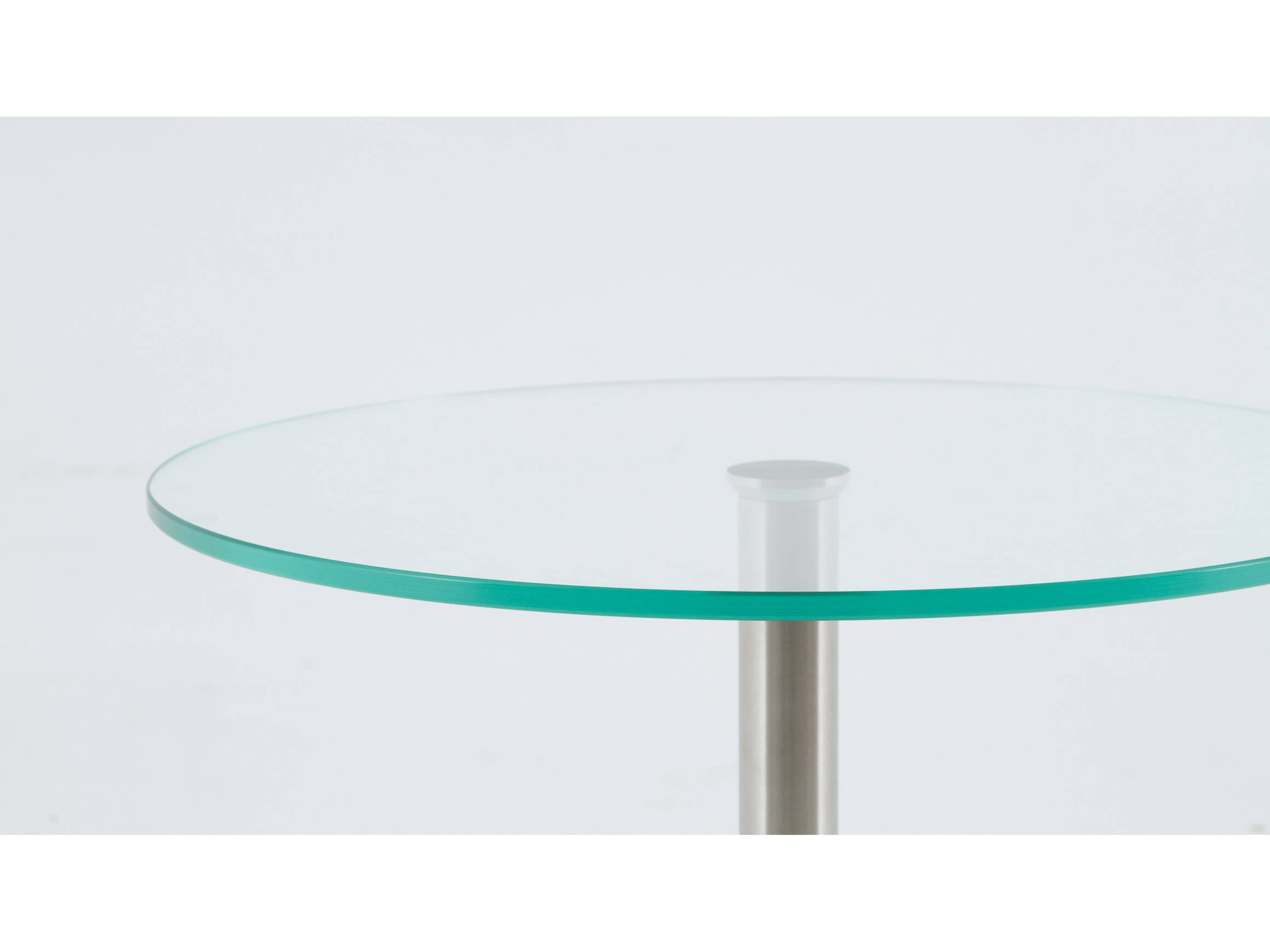 Roddy m side table, clear float glass table top,