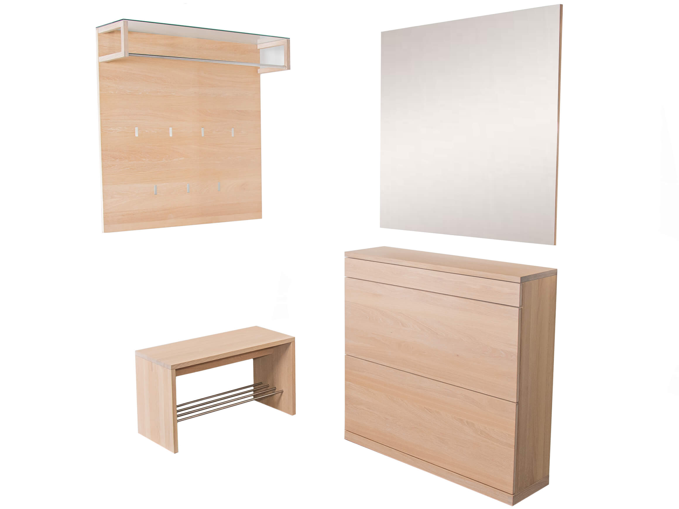 Garderobe Cubus Team 7 / Farbe: Eiche