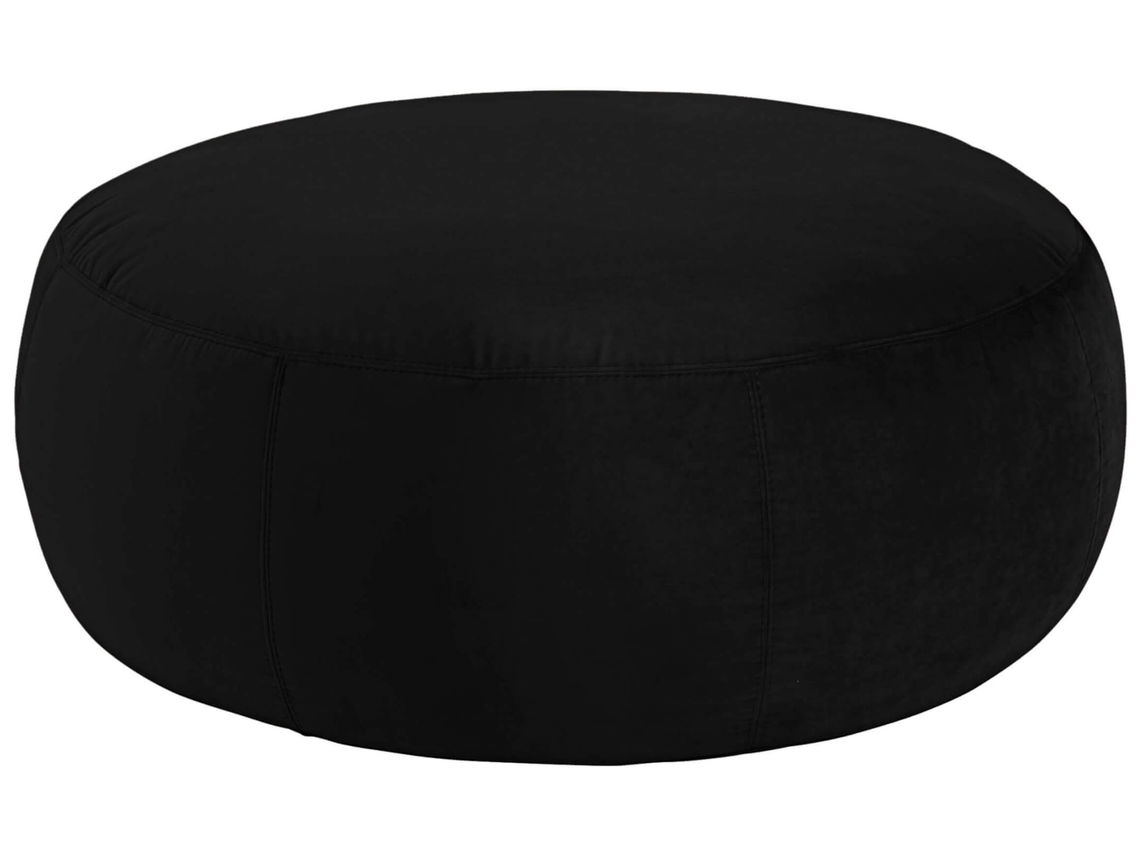 Hocker Annabelle Velvet D: 105 cm Candy / Farbe: Black / Material: Stoff