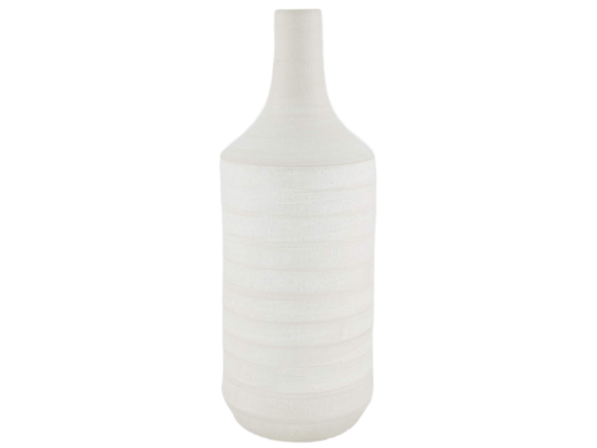 Decofinder Flasche Terracotta Weiss H: 38 cm  | Schubiger Möbel