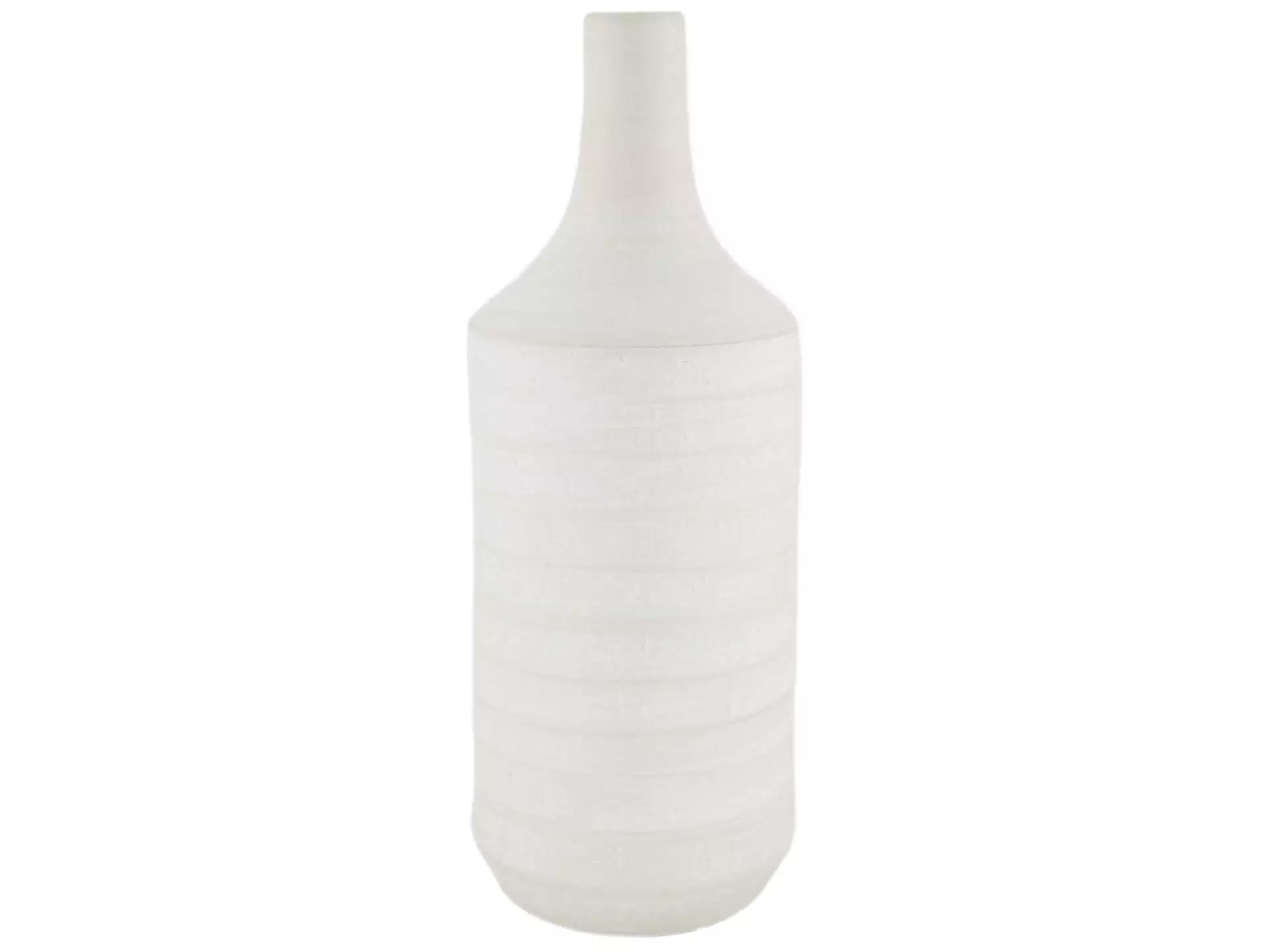 Flasche Terracotta Weiss H: 38 cm Decofinder