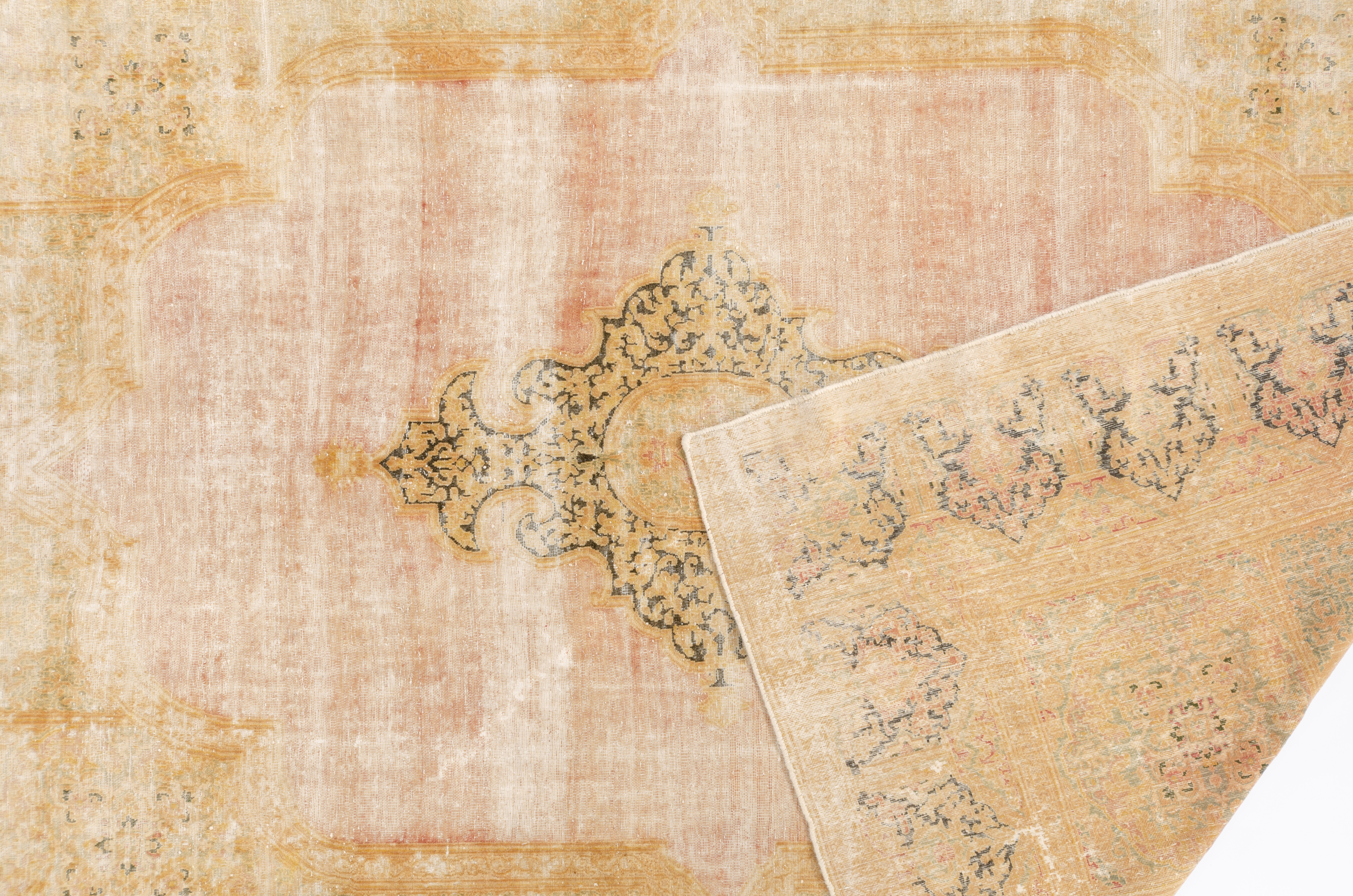 Moderner Teppich Persien Vintage Negra / Farbe: Hellgrau