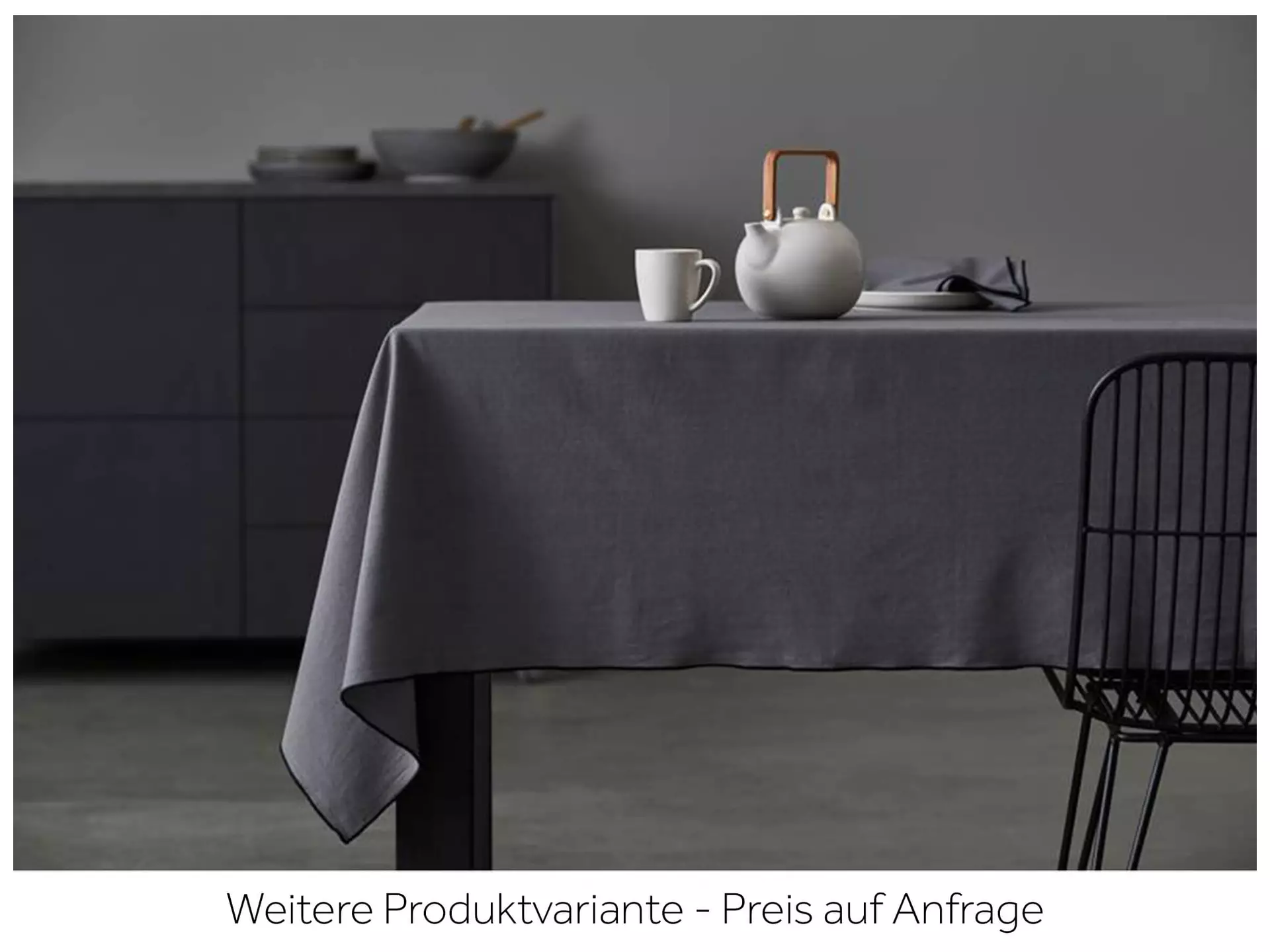 Tischdecke Organic Grau/Schwarz, 140 cm x 250 cm Alltron