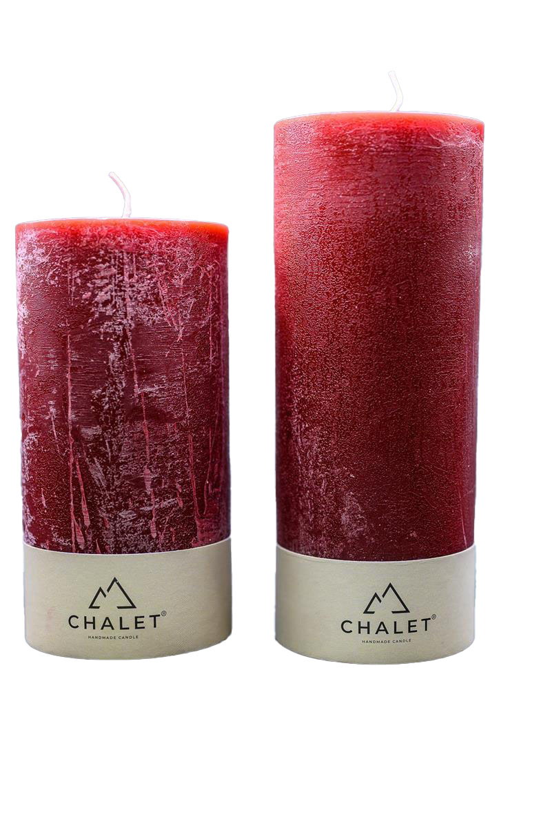 Stumpenkerze Weinrot 25cm Decofinder