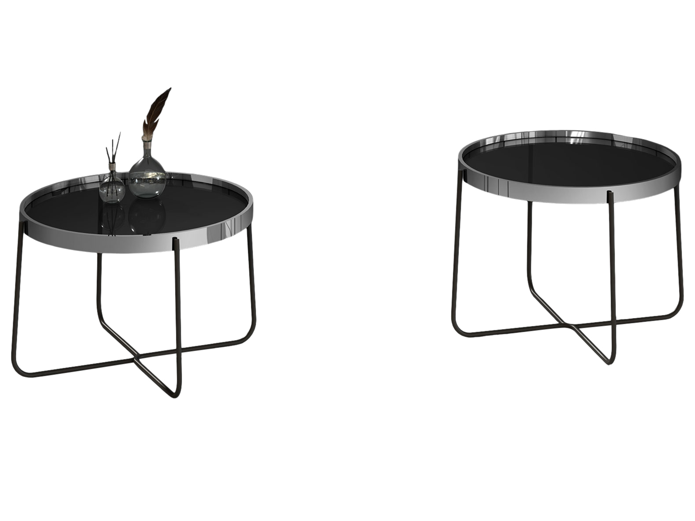 Beistelltisch Erika Dreieck / Farbe: Grau