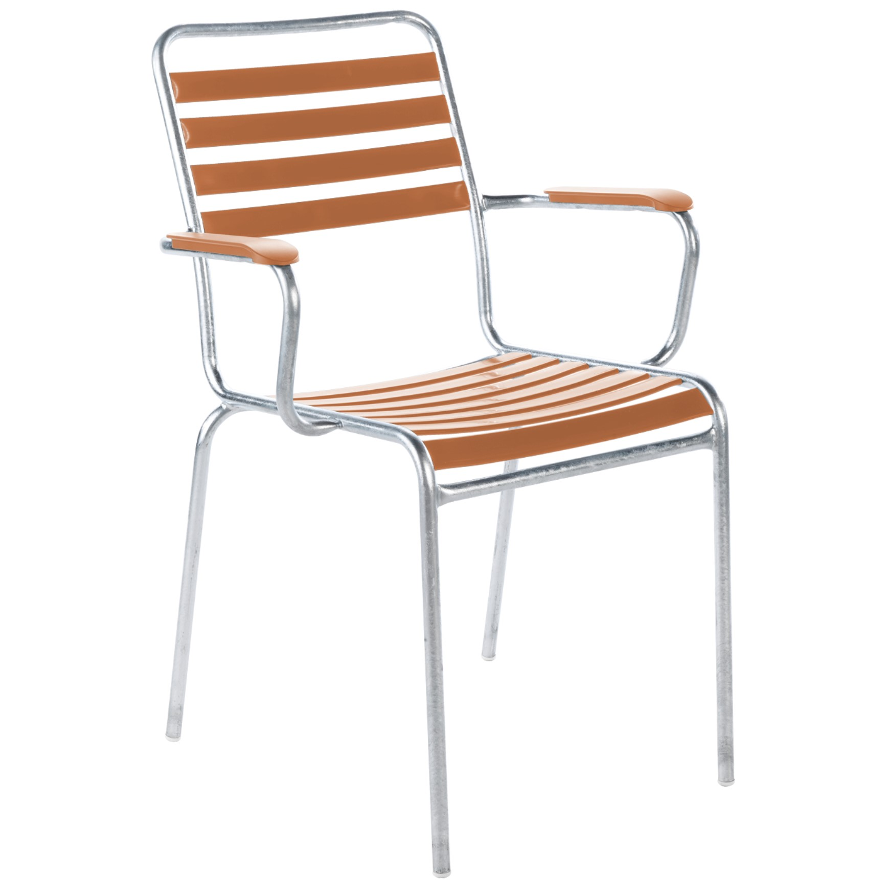 Lättlistuhl St. Moritz mit Armlehnen Schaffner / Farbe: Terracotta