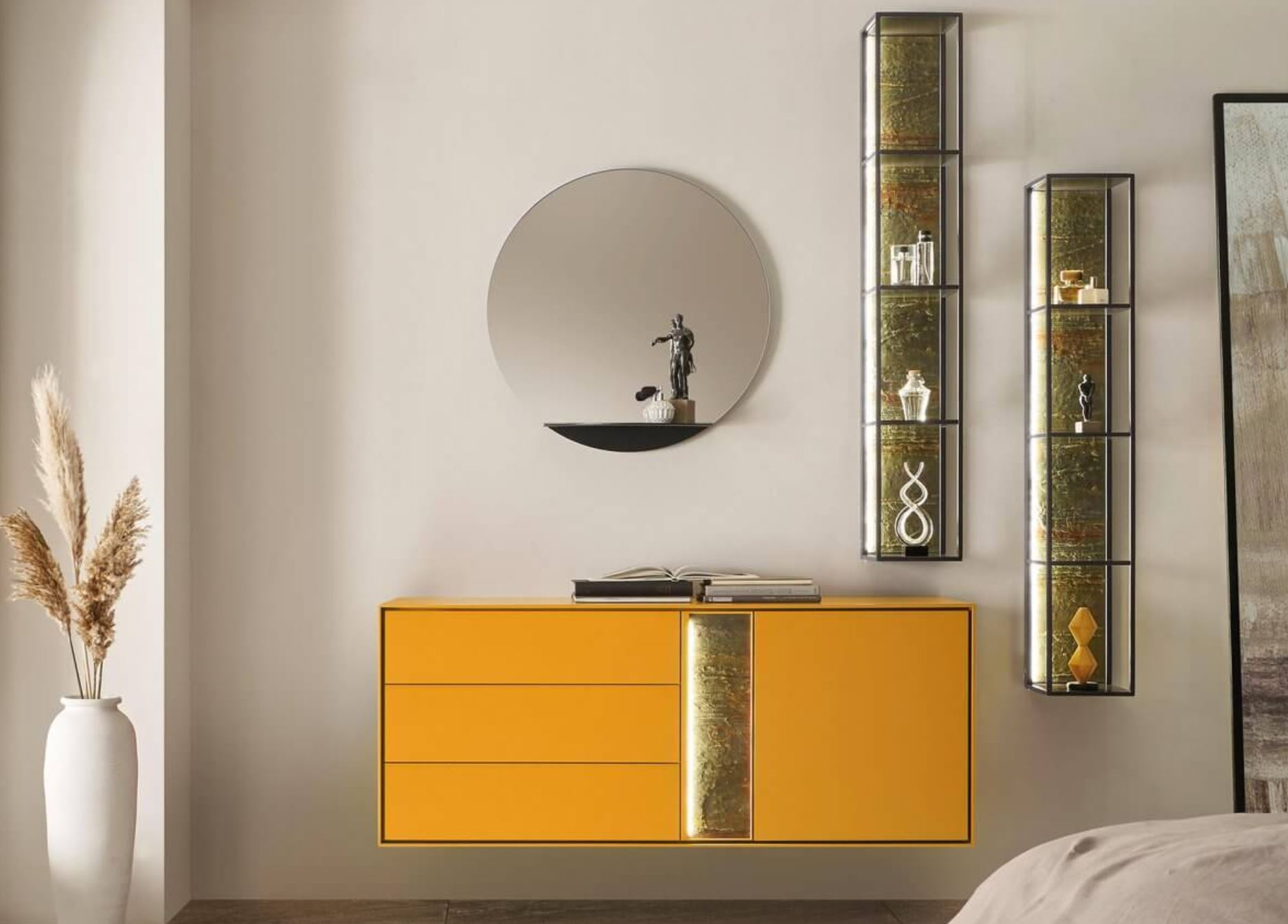 Felice Abrito metal shelving unit / colour: black-grey