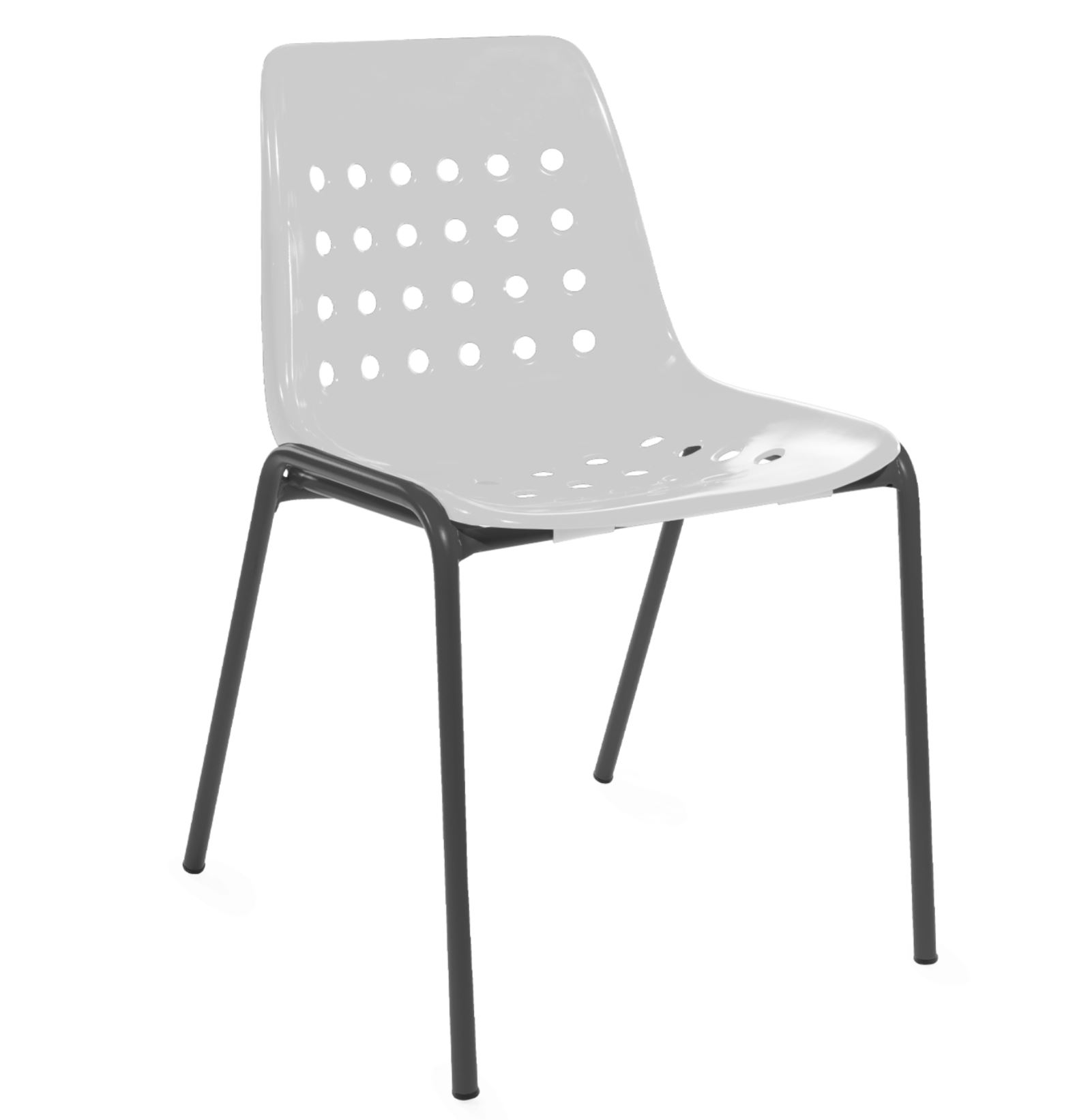 Schalen-Stuhl Bermuda von Schaffner / Farbe: Weiss / Grösse: 49 x 52 cm