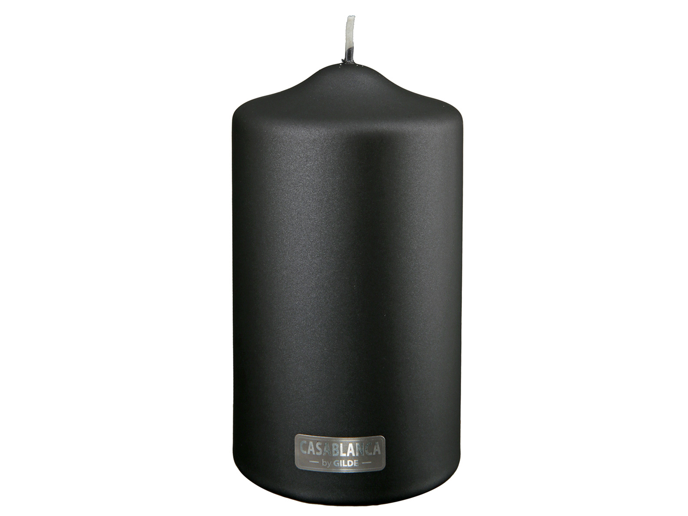Kerze Schwarz H: 15 cm Gilde