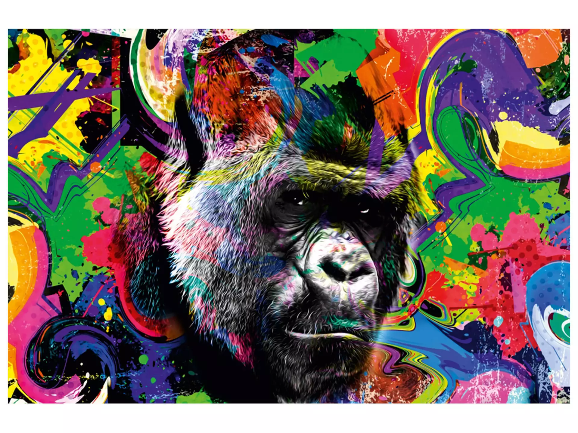 Digitaldruck auf Acrylglas Pop Art Gorilla image LAND