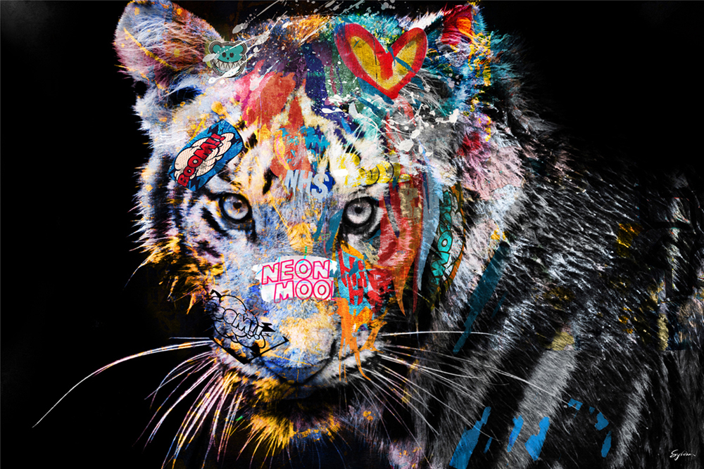Gemälde-Comic Art "Tiger"-image LAND