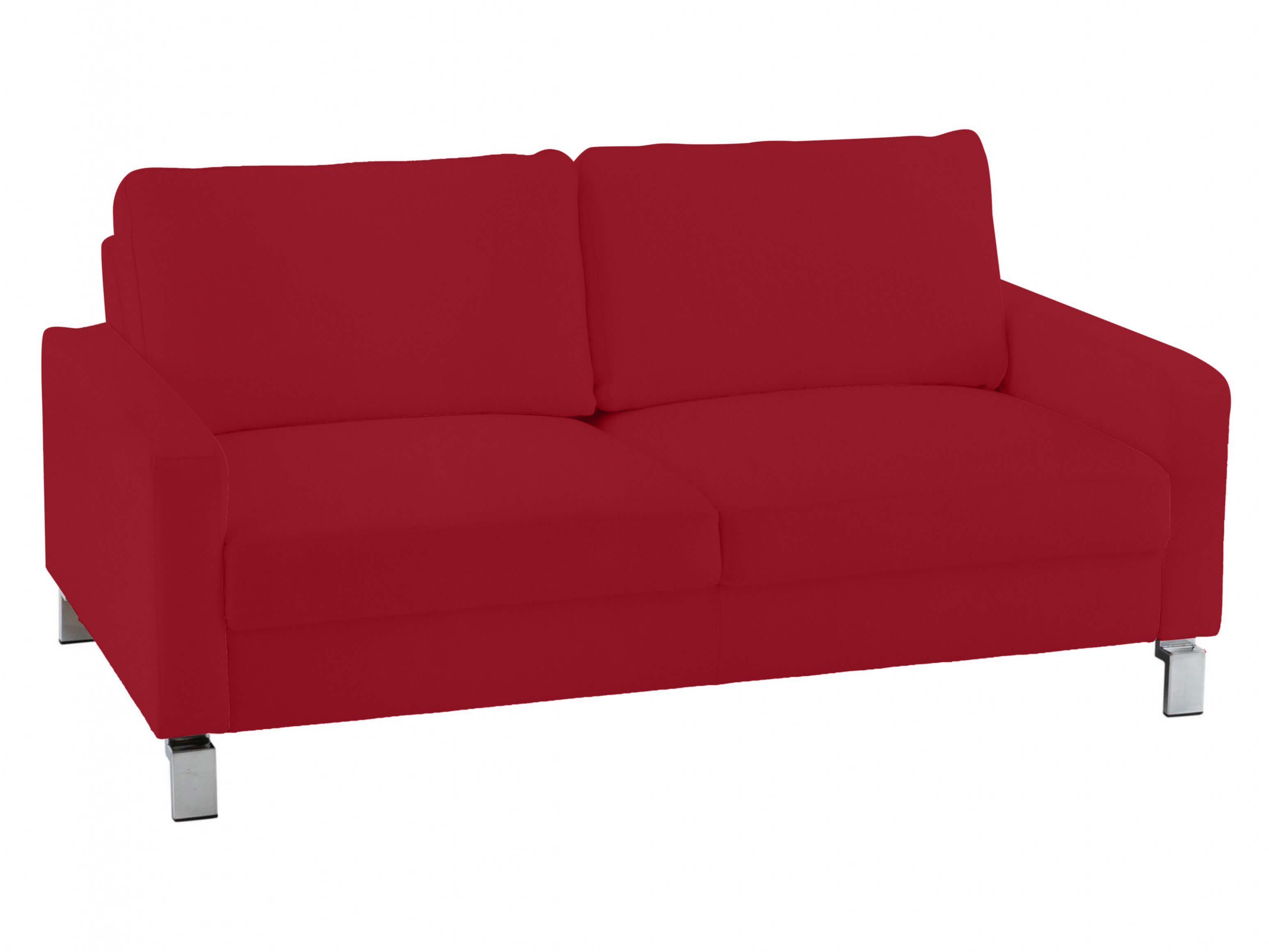 Sofa Interims Basic B: 164 cm Candy / Farbe: Cherry / Material: Leder Basic