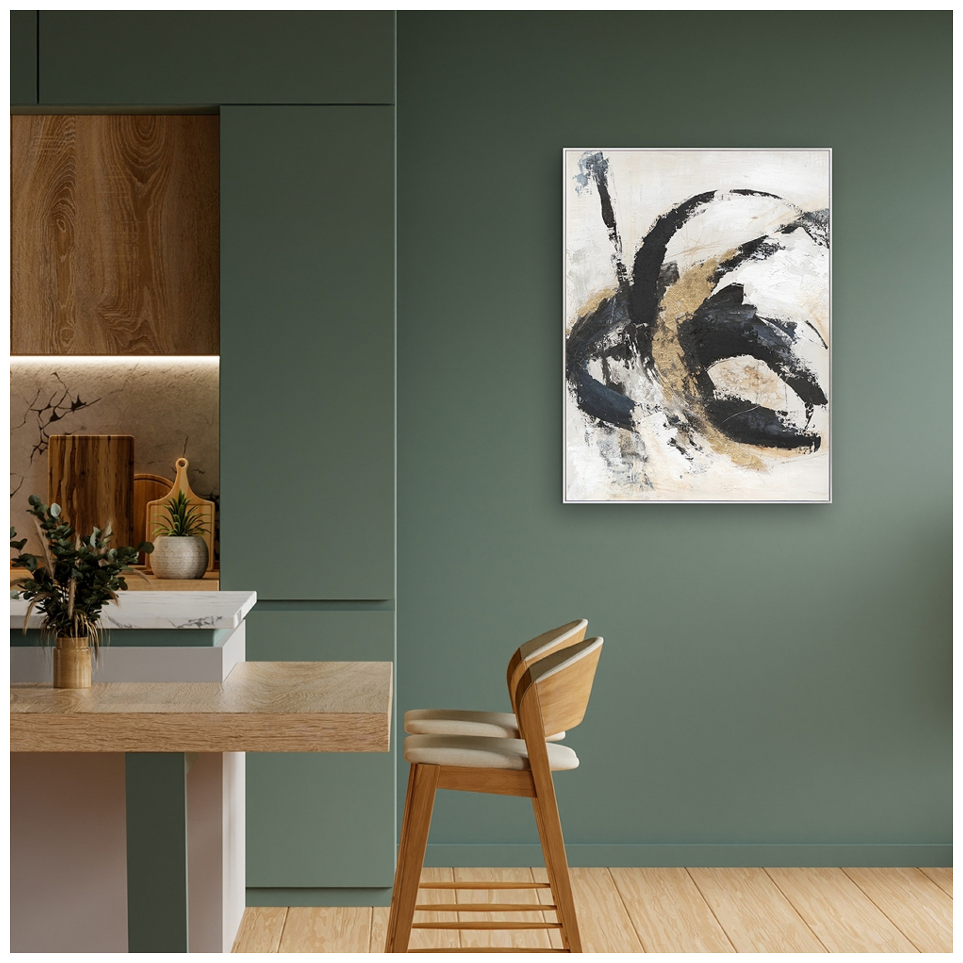 Bild Black & Gold Expression image LAND / Grösse: 120 x 90 cm Bild Black & Gold Expression image LAND / Grösse: 120 x 90 cm