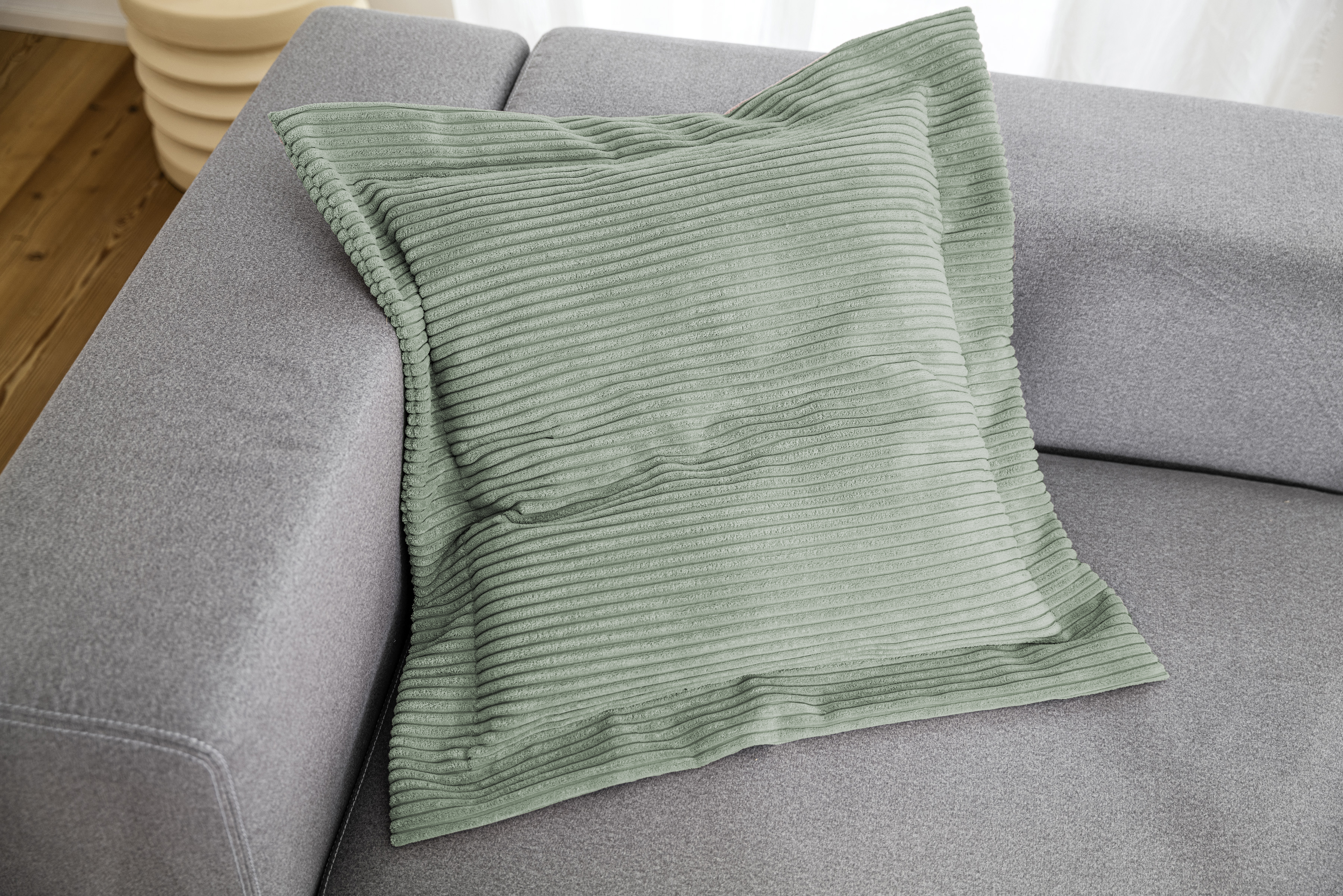 Kissen Shara, Salbei B: 70 cm Magma / Farbe: