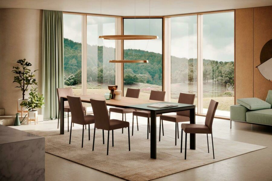 Esstisch Maleo Glas Willisau / Tischblattmass (BxT) :200 x 95 cm