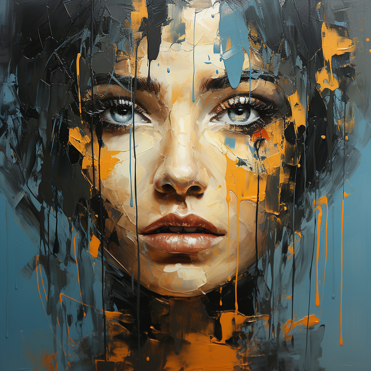 Canvas-Blue Eye Girl-image LAND