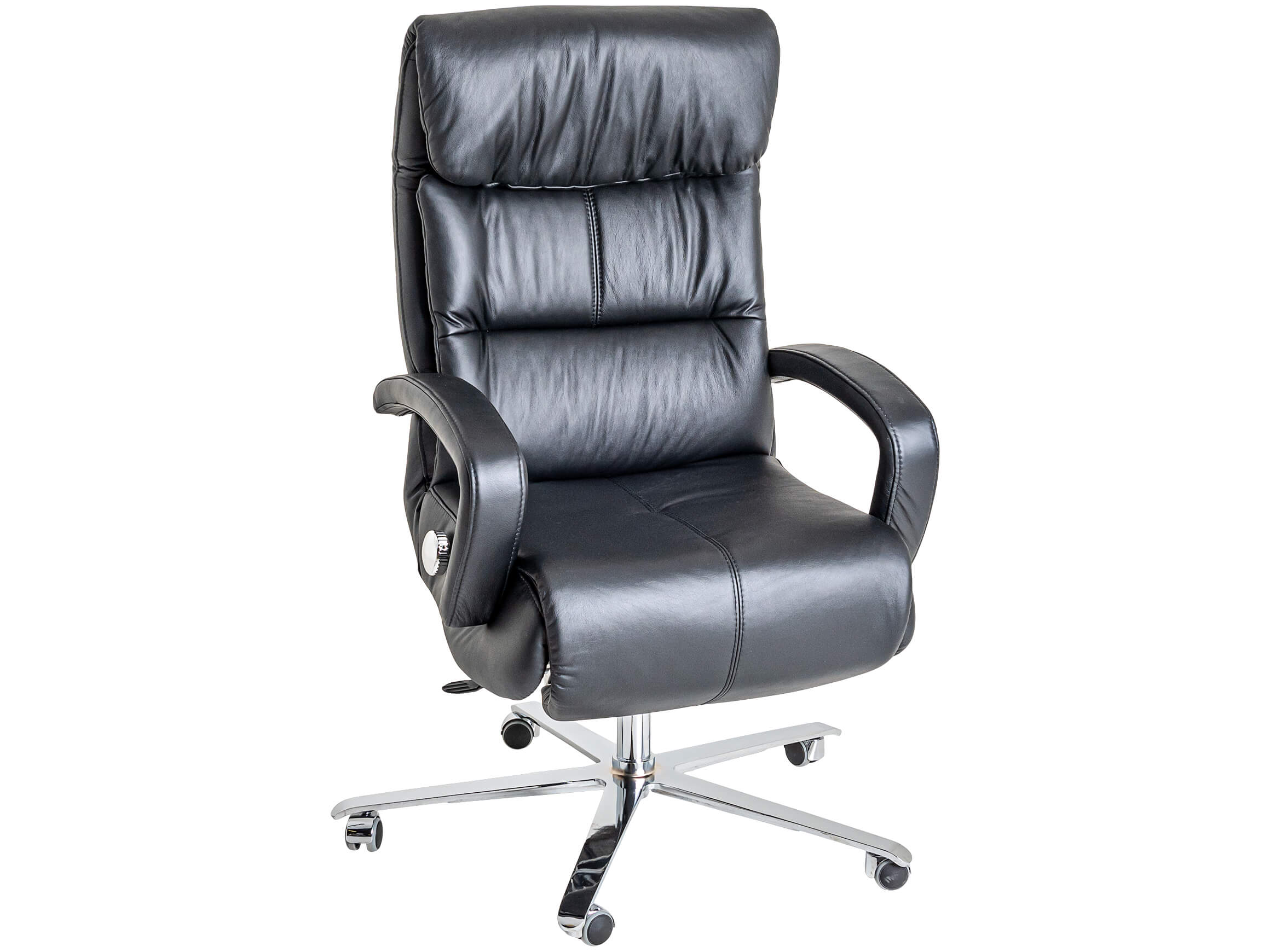 Bürostuhl Barnie Himolla / Farbe: Schwarz / Bezugsmaterial: Leder