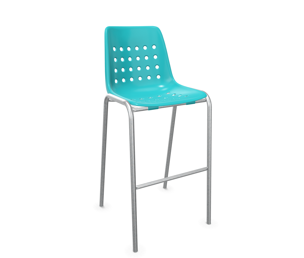 Barstuhl Bermuda von Schaffner / Farbe: Türkis / Grösse: 52 x 54 cm
