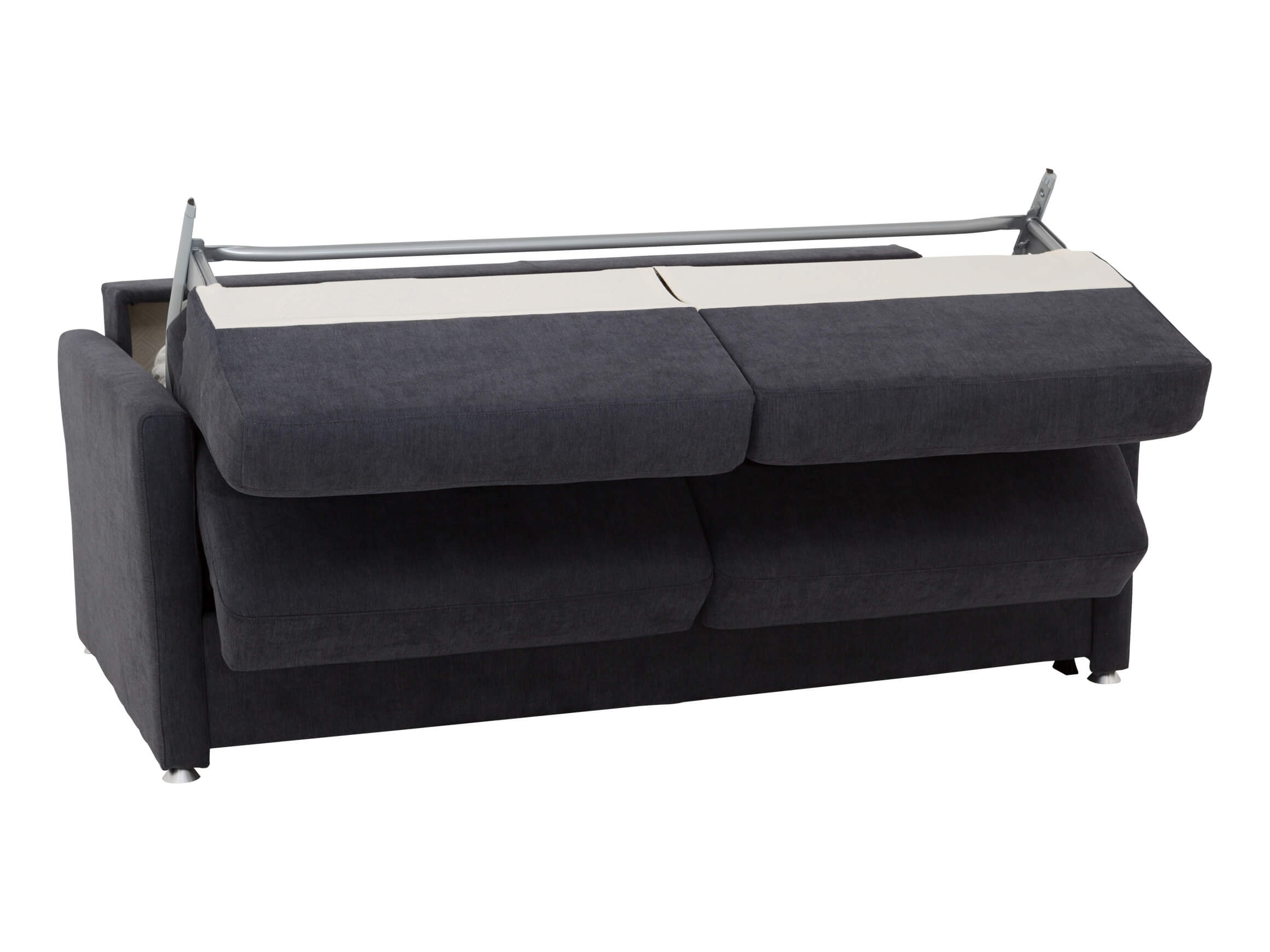 Bettsofa Moreno, Faltgestell, Anthrazit, b 176 - 216