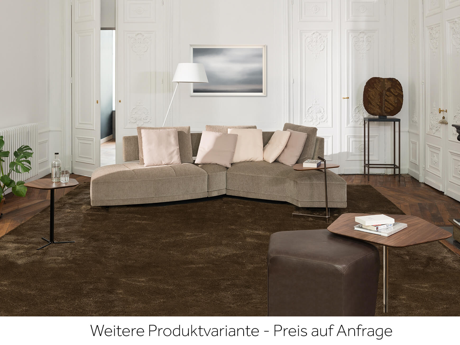 Beistelltisch Wing, Klein, Nussbaum Massiv, Leicht, b