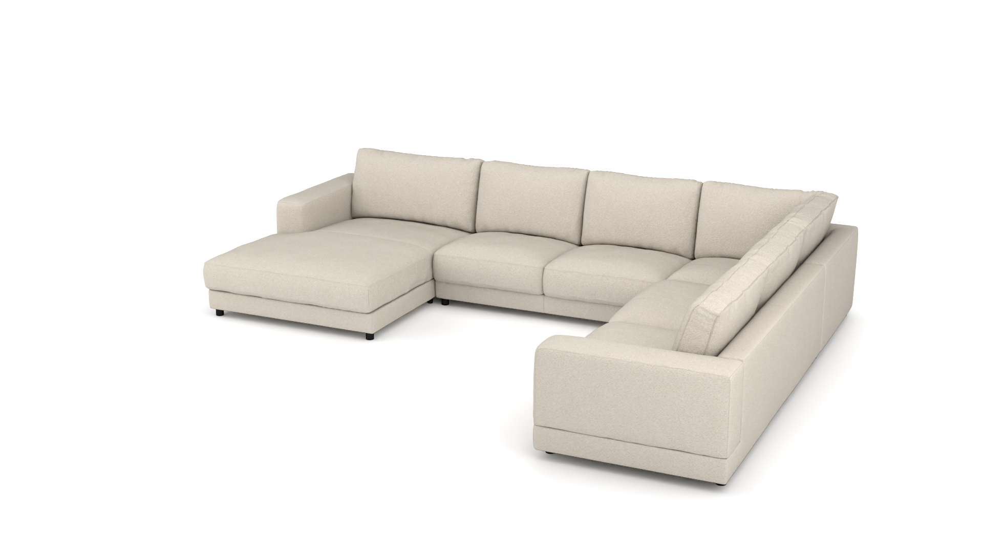 Wohnlandschaft #1 Jupiter UrbanDesign / Farbe: Weiss / Bezugsmaterial: Stoff