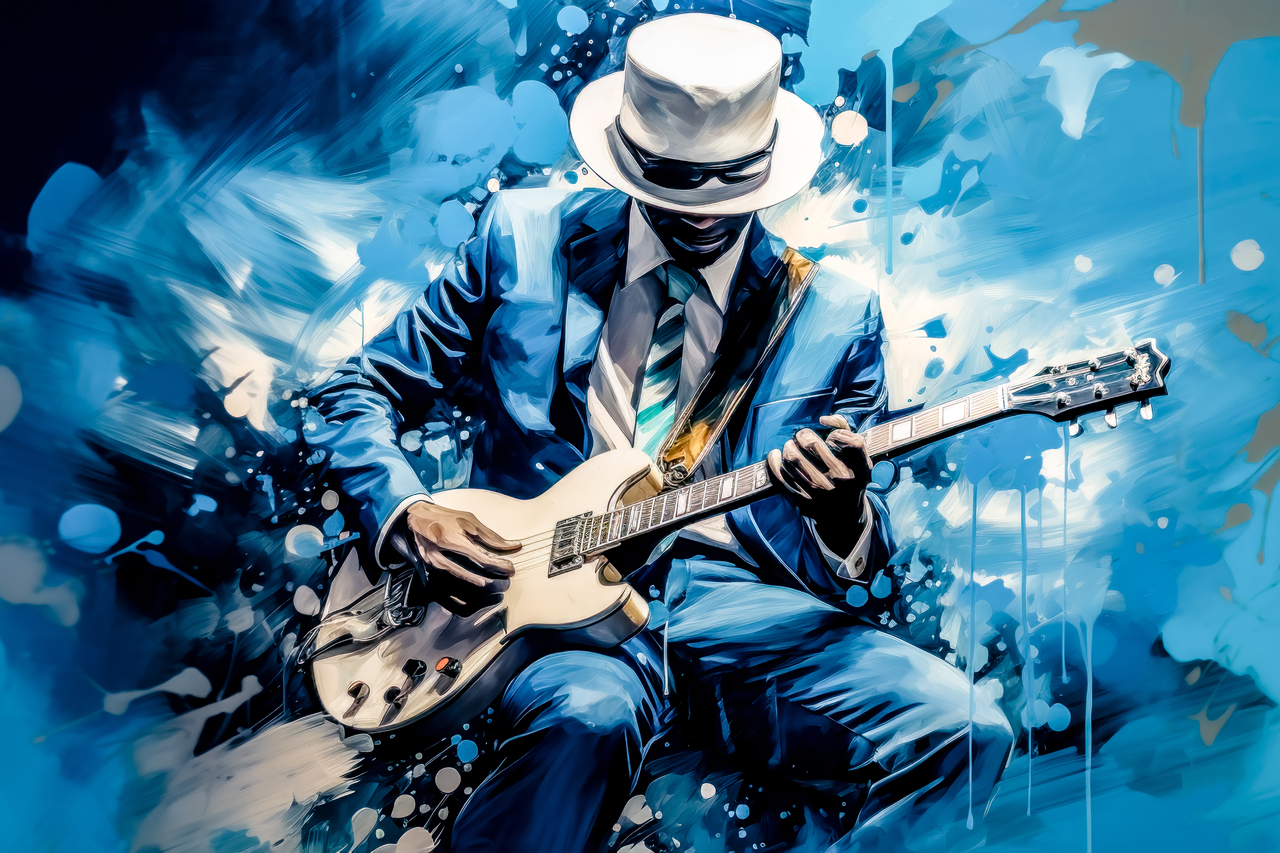 Canvas-Blue Music-image LAND