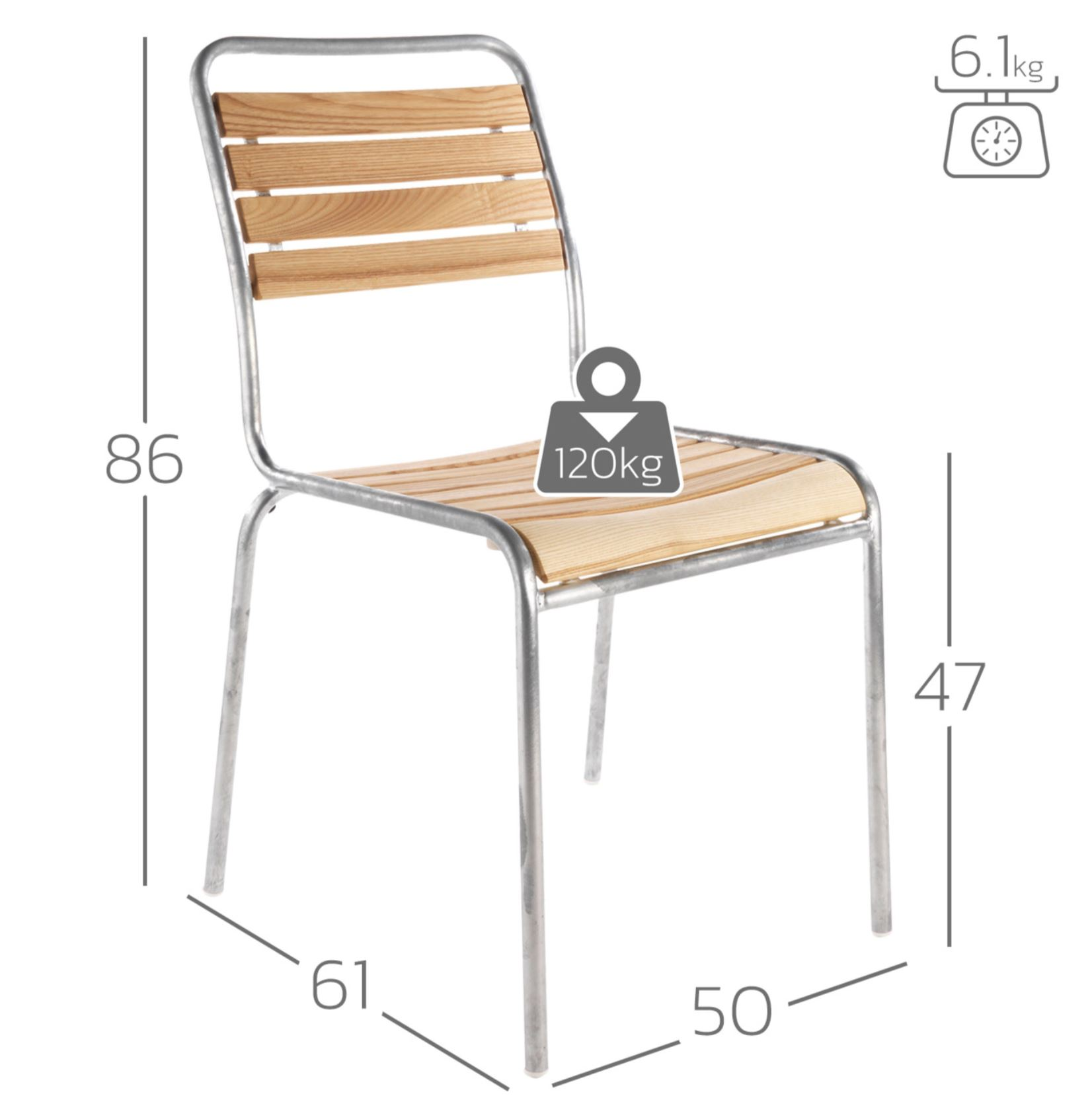 Holzlatten-Stuhl Rigi Schaffner / Farbe: Natur