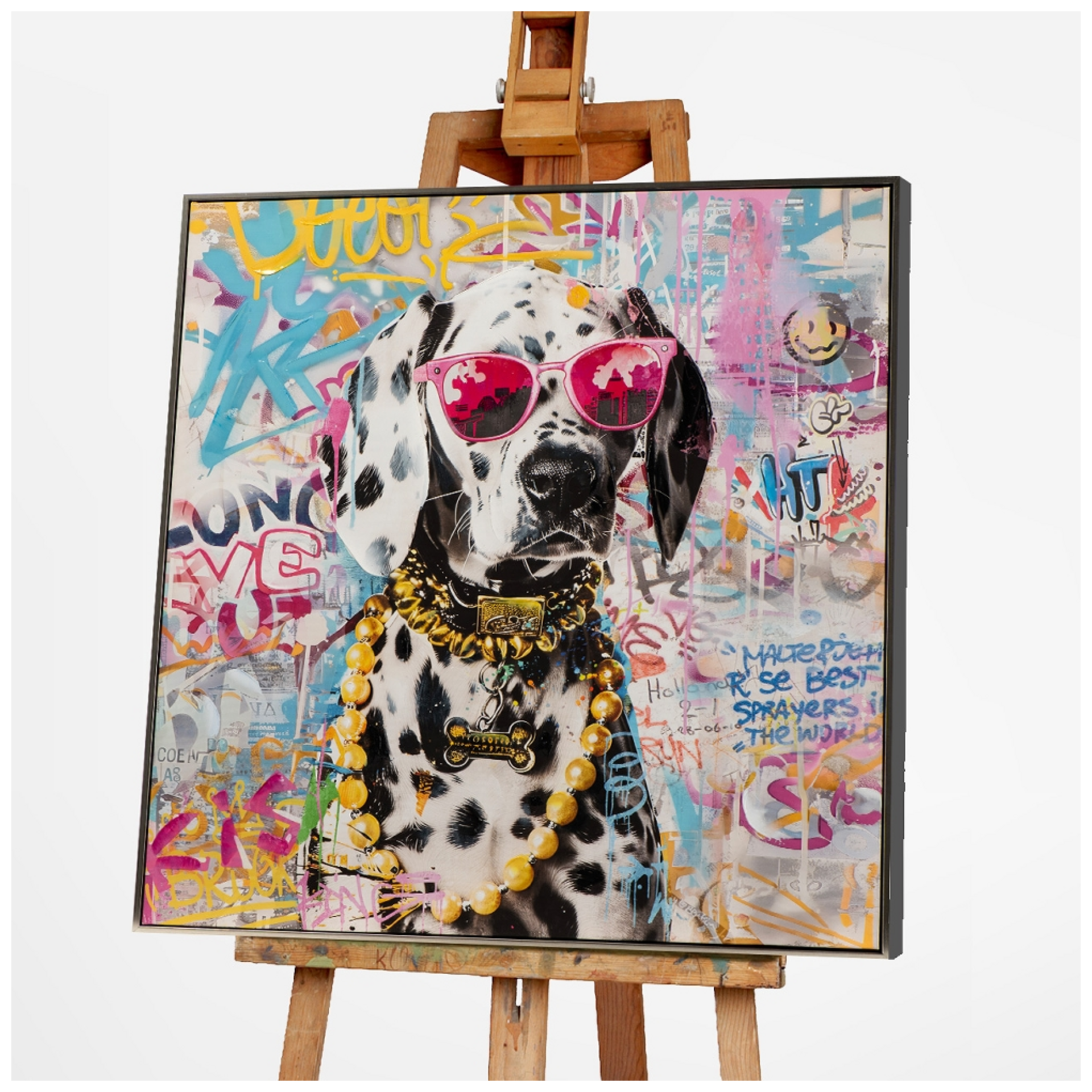 Bild Make Your Life Pink Dalmatian! image LAND / Grösse: 80 x 80 cm Bild Make Your Life Pink Dalmatian! image LAND / Grösse: 80 x 80 cm