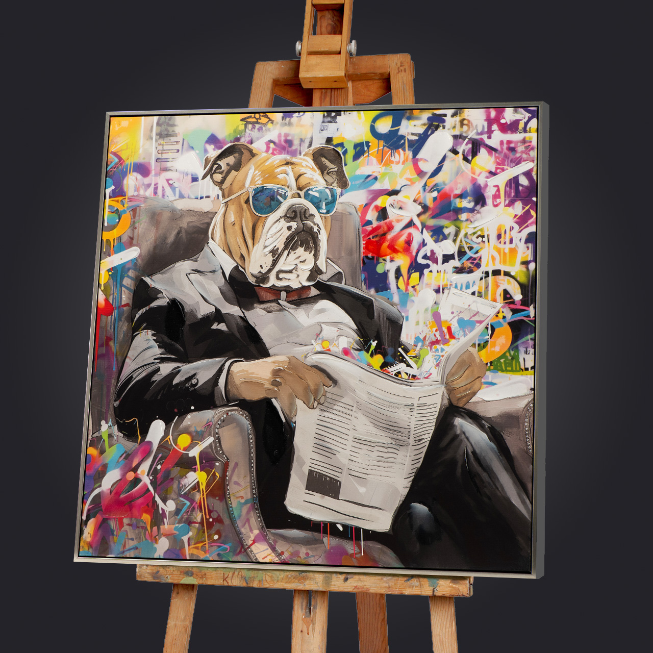 Gemälde-Cool Bulldog-image LAND