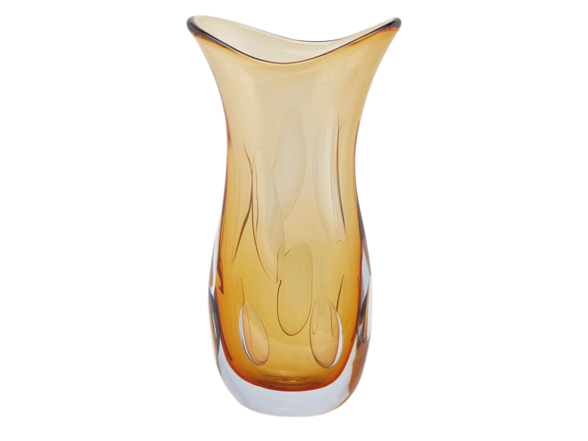 Vase Fluxus Glas Amber H: 37 cm Edg