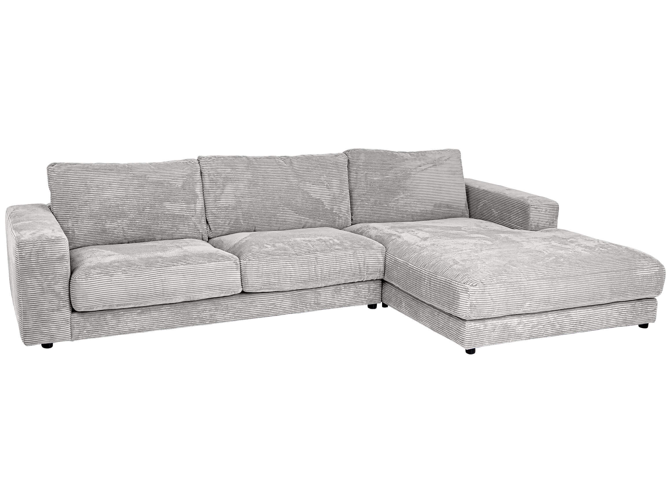 Ecksofa Samson Basic Candy / Farbe: Cord Grey / Material: Stoff Basic
