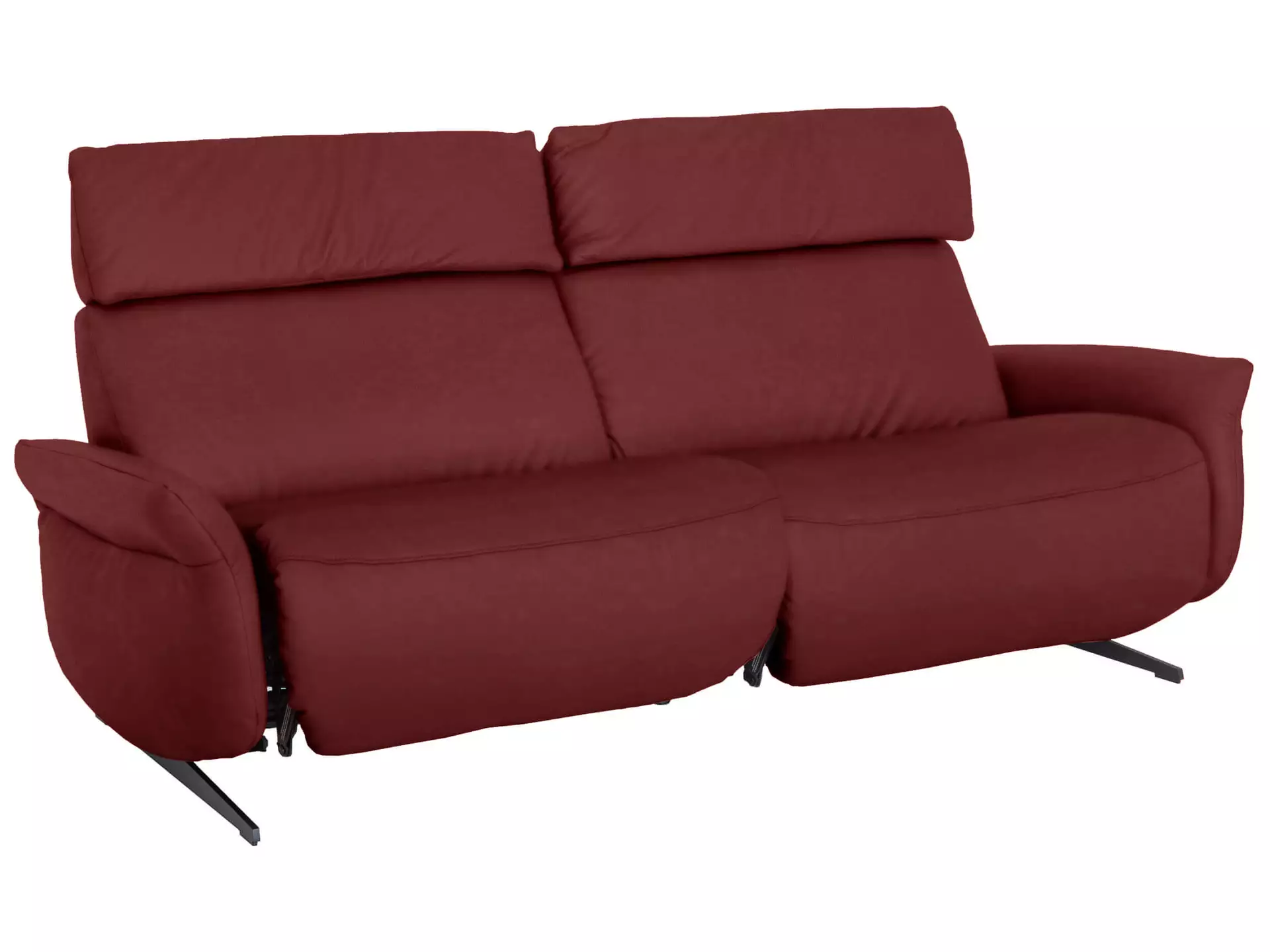 Sofa Patricia Basic B: 206 cm Himolla / Farbe: Merlot / Material: Leder Basic