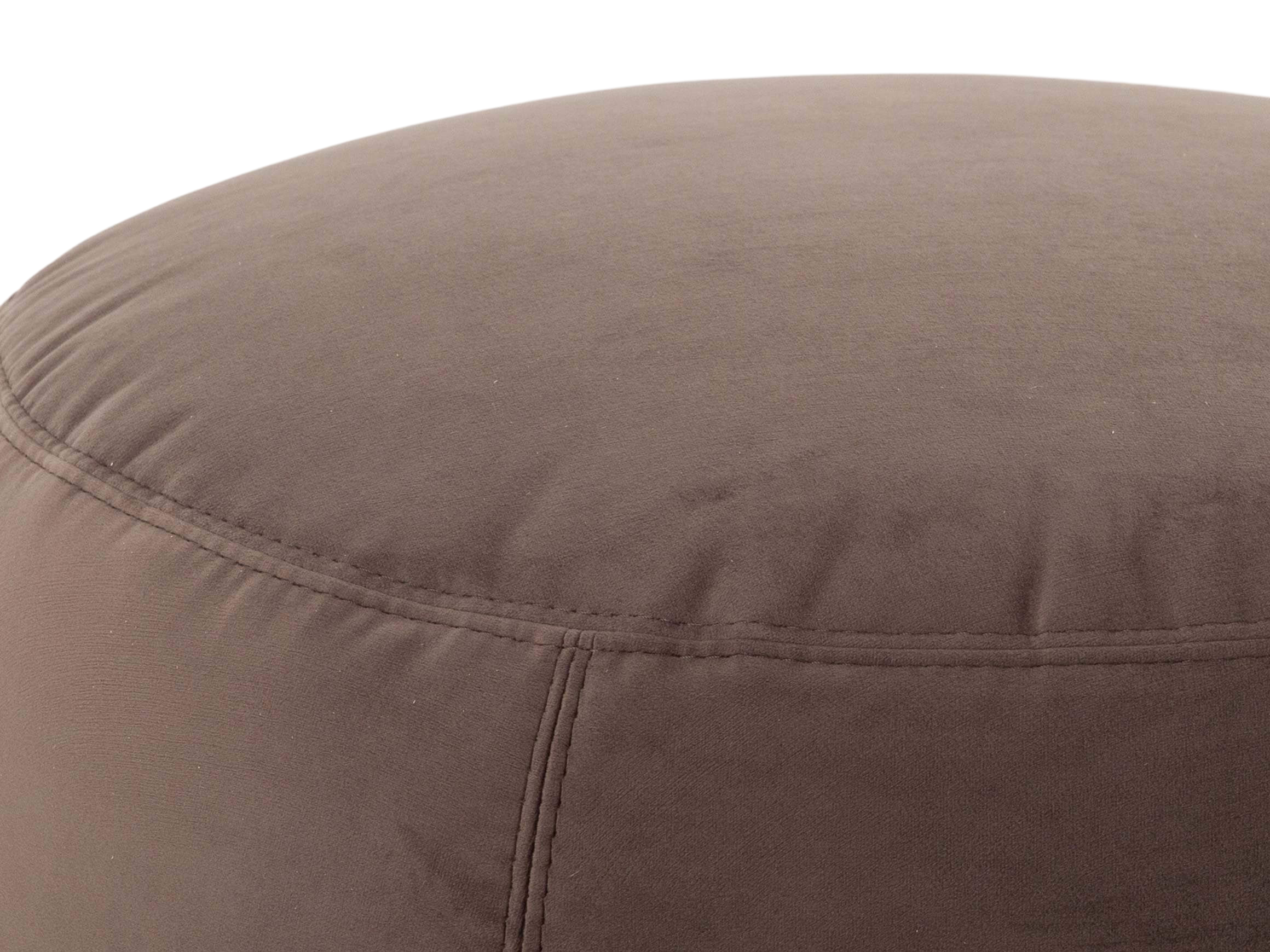 Hocker Annabelle Velvet D: 60 cm Candy / Farbe: Braun / Material: Stoff