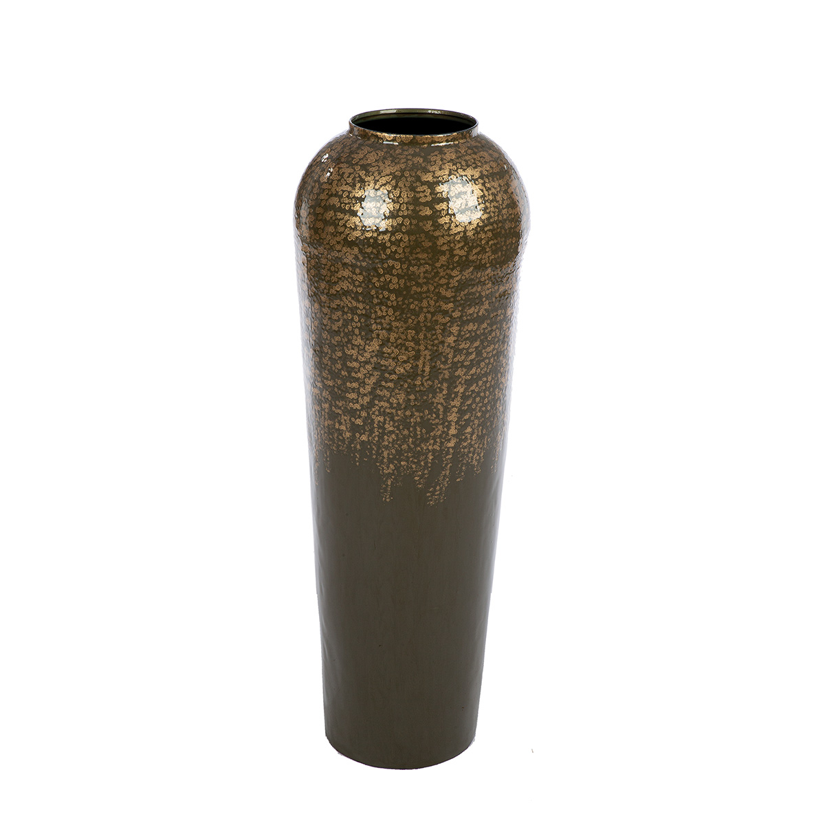Vase Whisper, Metall, Beige, Gold H: 80 cm Gilde