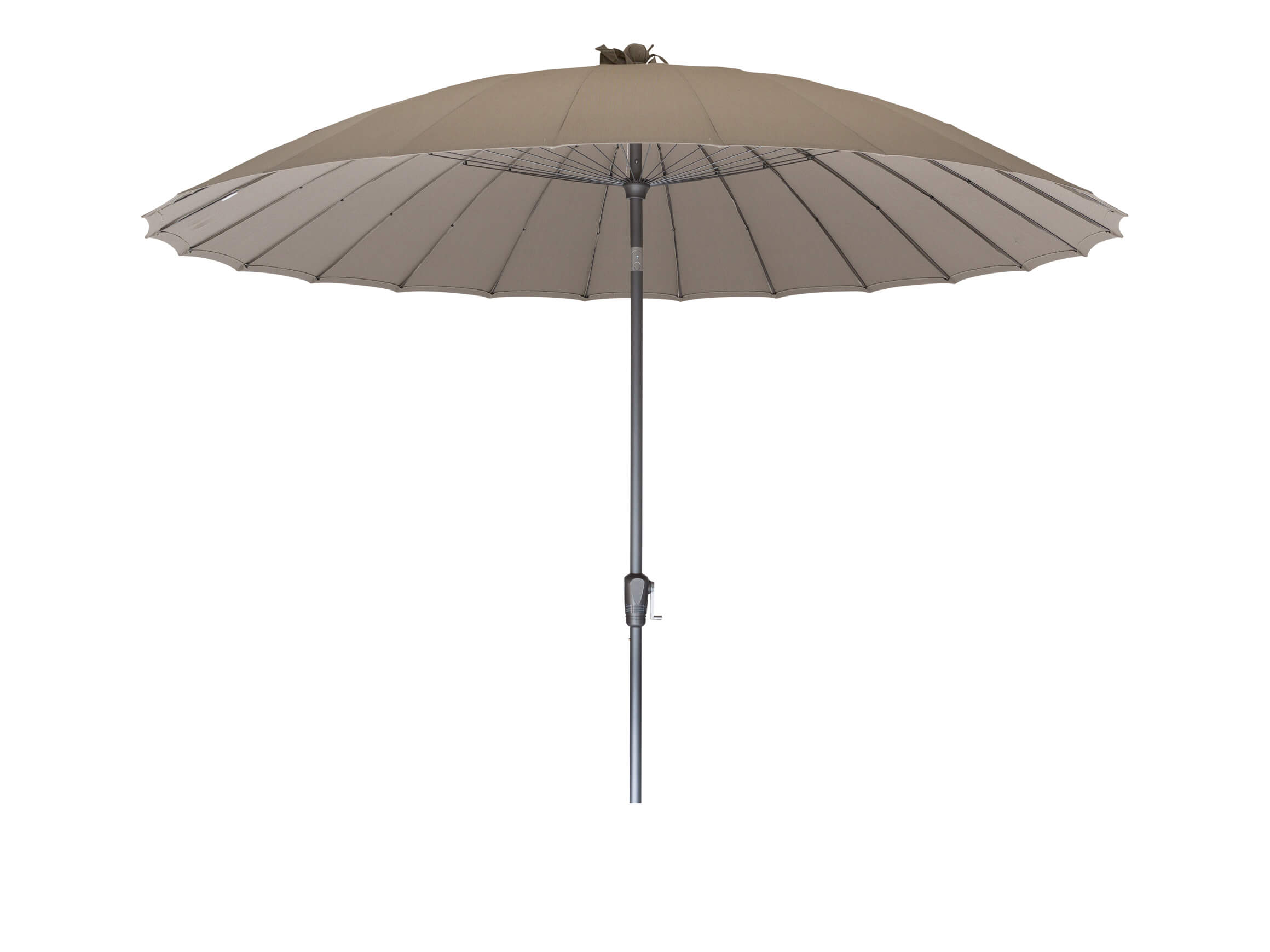 Sonnenschirm, Taupe, Kurbel, Knicker, Durchmesser 300 cm