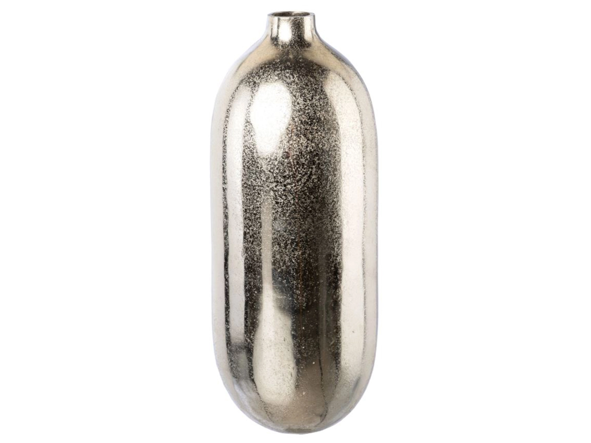 Vase Base Aluminium Silber H: 41 cm Gasper