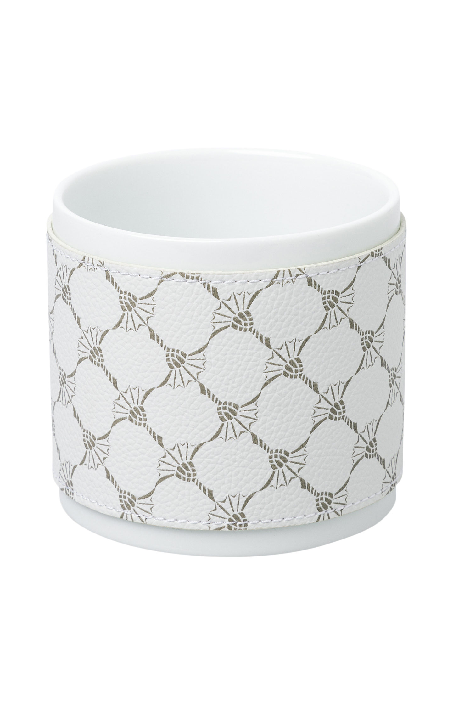 Becher Weiss/grau H: 9 cm Joop