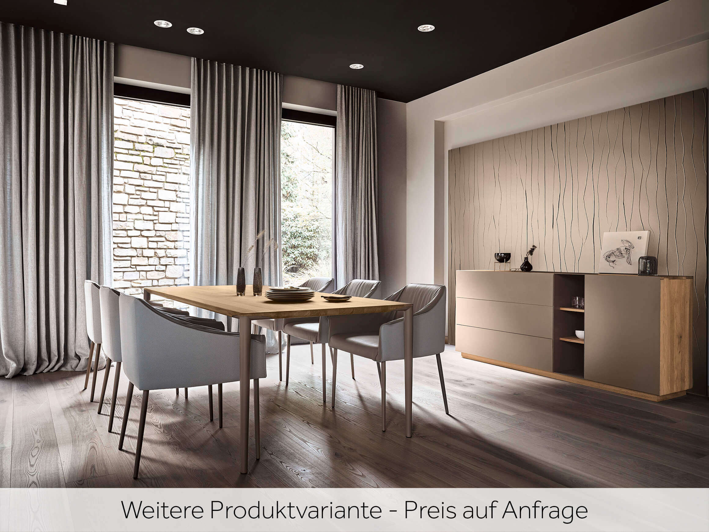 Esstisch Linja Asteiche Bianco Wimmer / Tischblattmass (BxT) :140 x 100 cm