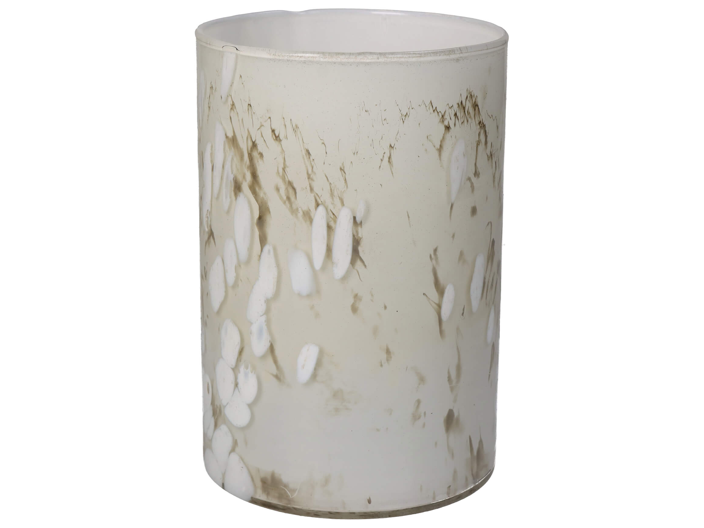 Windlicht Glas Beige H: 15 cm Kersten