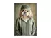 Digitaldruck auf Glas Witziger Hund mit Jacke image LAND