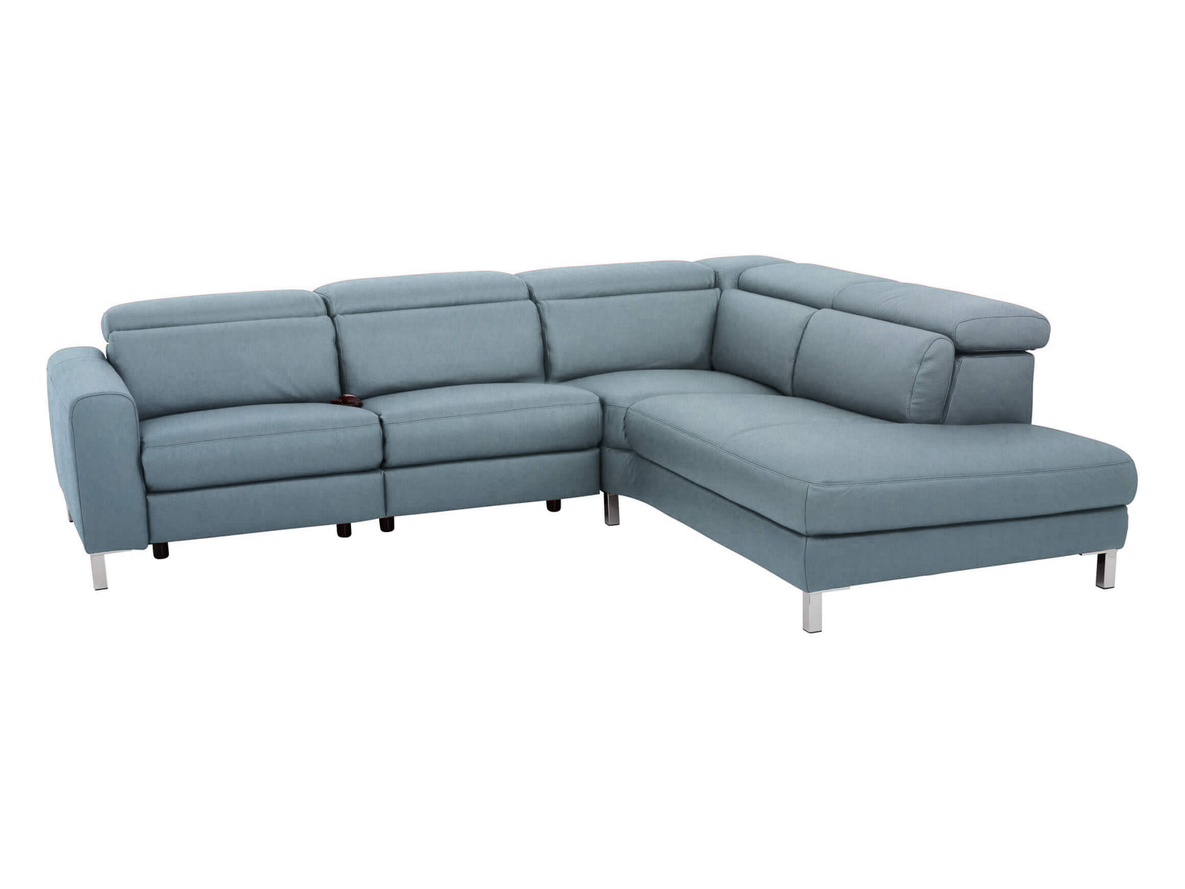 Ecksofa Laret Candy / Farbe: Aqua / Material: Stoff Basic