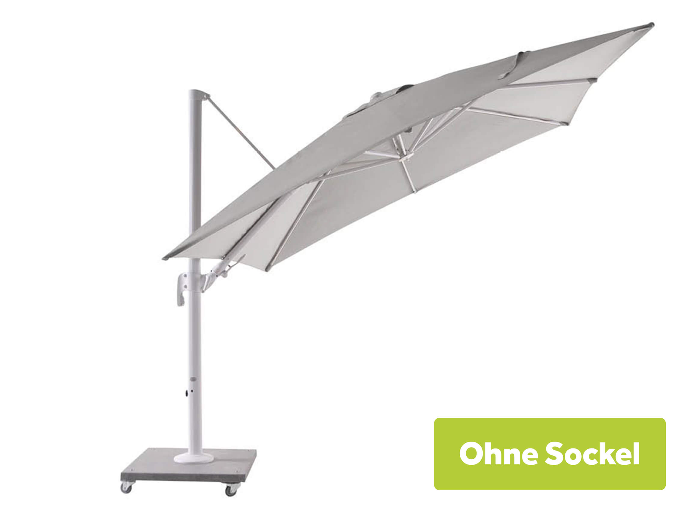 Sonnenschirm Patras Carbon B: 250 cm Life / Farbe: Grau