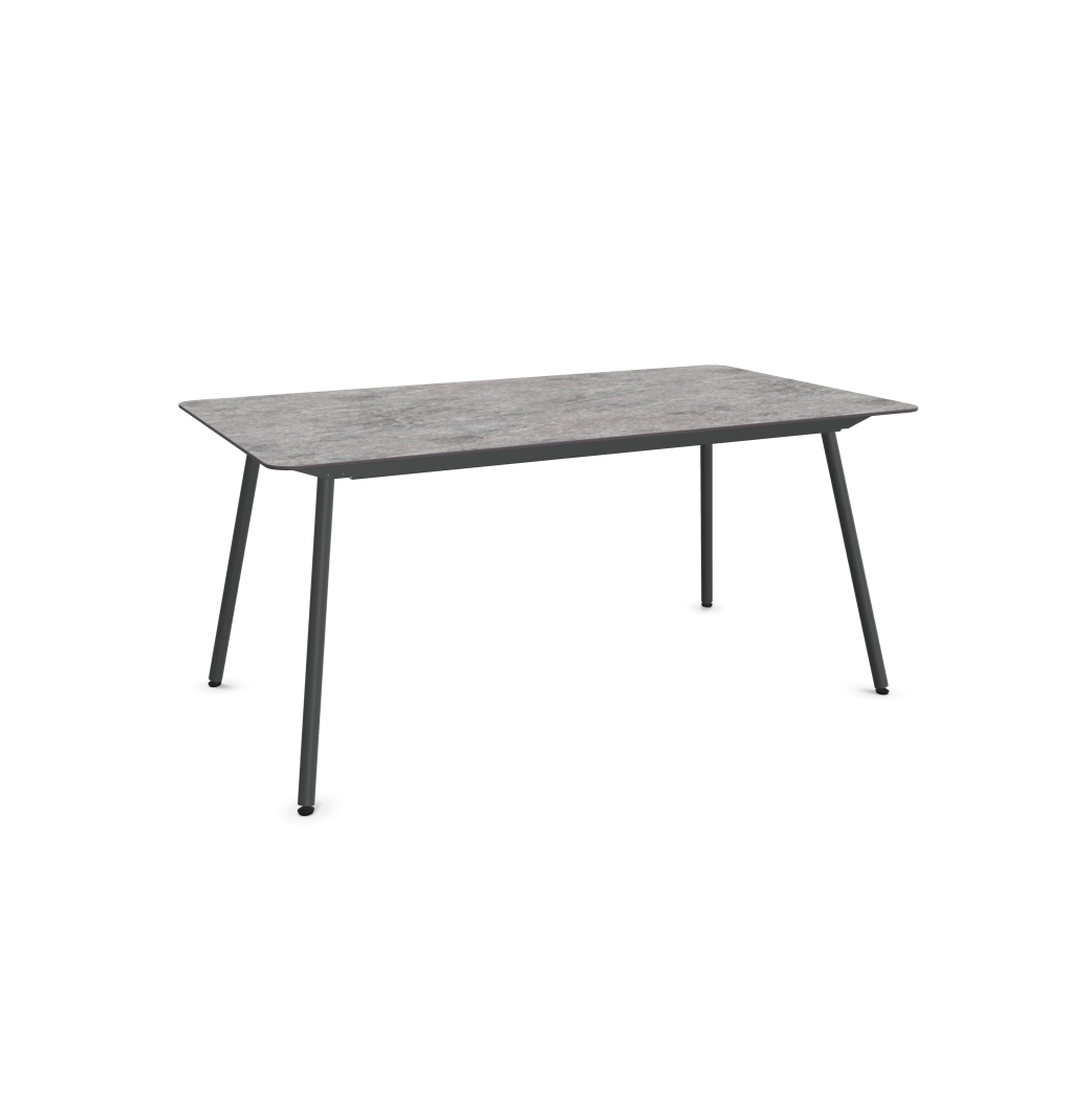 Schaffner Glasfaser-Tisch Locarno Decor Edge Grau | Schubiger Möbel