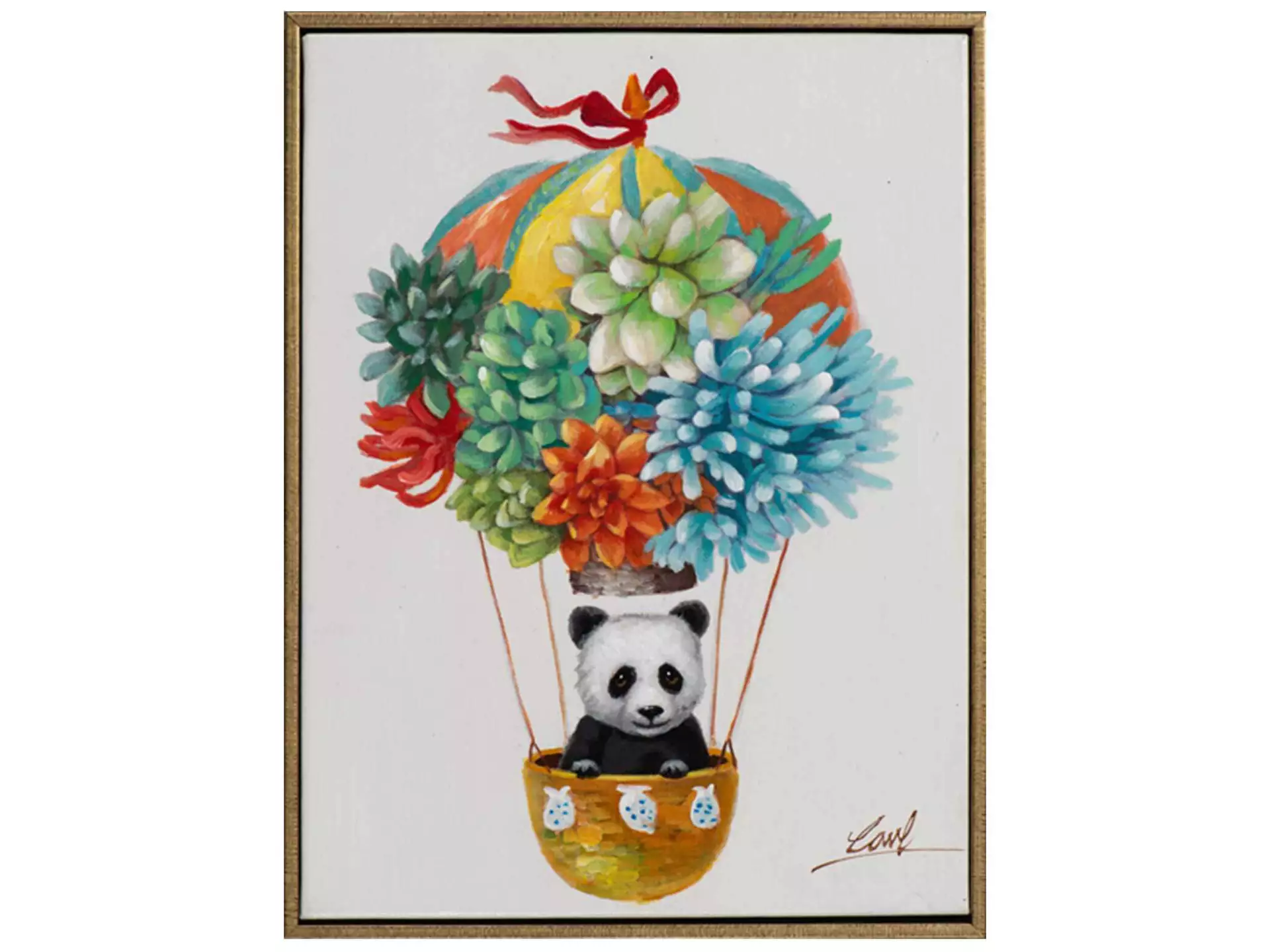 Bild Panda im Ballon, 32x42 cm